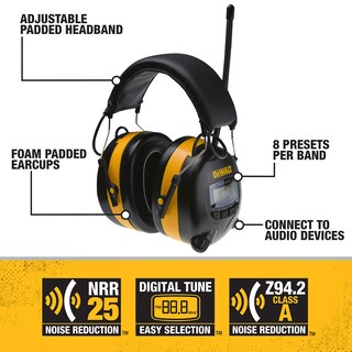 Foto 2 | Orejeras Dewalt Dpg15 Am/fm Digital Tune Con Conexión Aux - Venta Internacional.