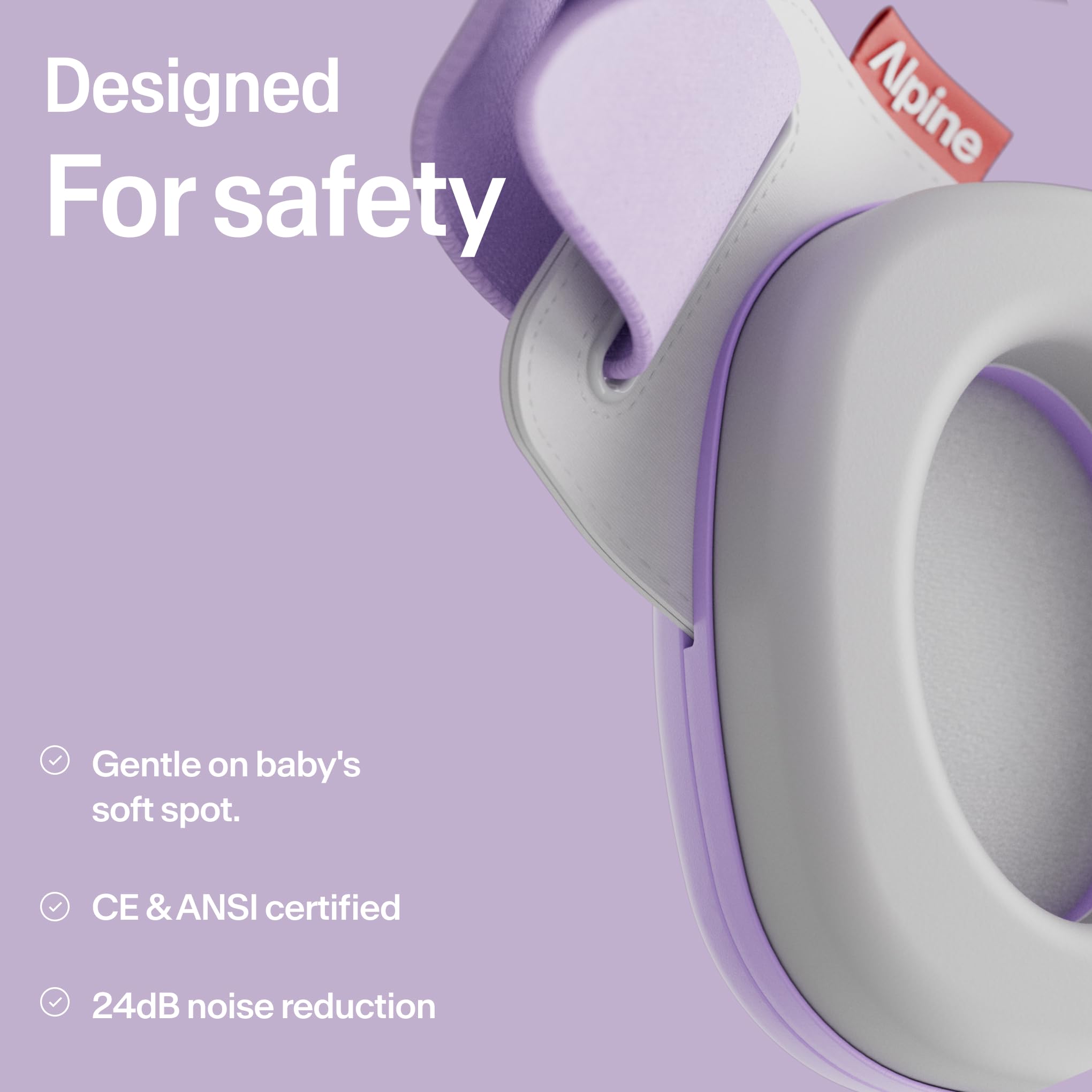 Foto 6 pulgar | Orejeras Para Bebés Alpine Muffy Baby Con Protección Contra El Ruido, Color Morado - Venta Internacional.