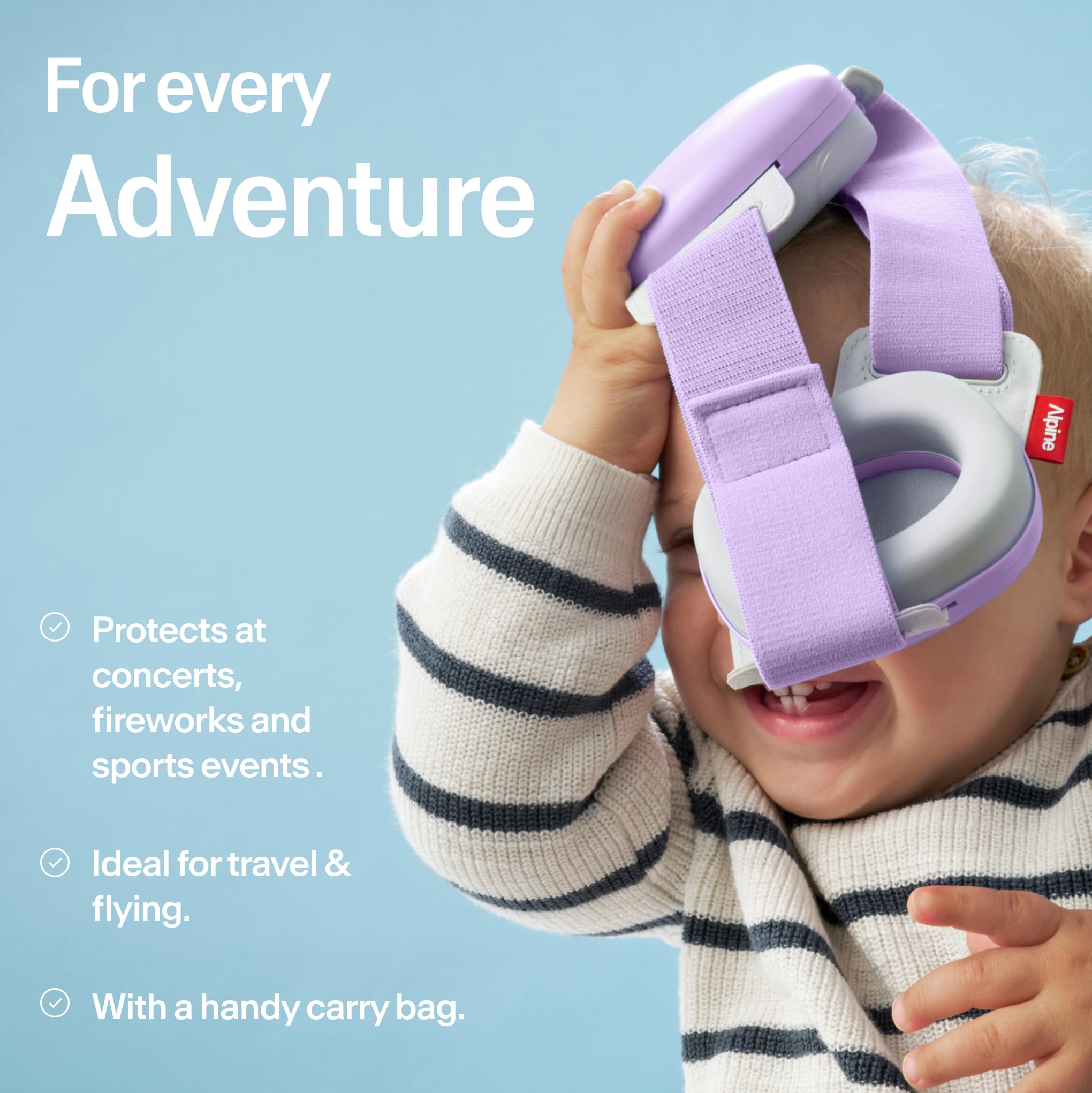 Foto 7 pulgar | Orejeras Para Bebés Alpine Muffy Baby Con Protección Contra El Ruido, Color Morado - Venta Internacional.