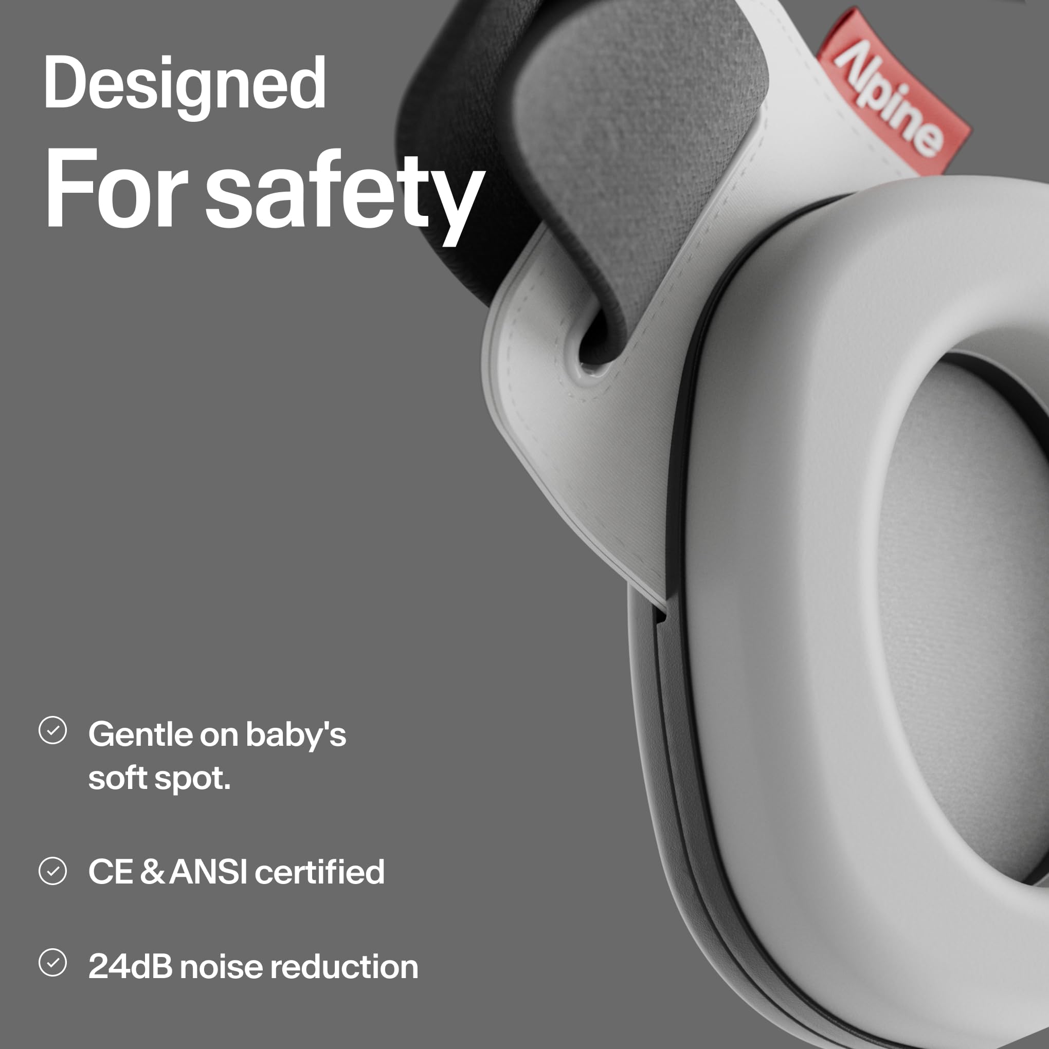Foto 6 pulgar | Orejeras Para Bebés Con Protección Contra El Ruido Alpine Muffy Baby Black - Venta Internacional.