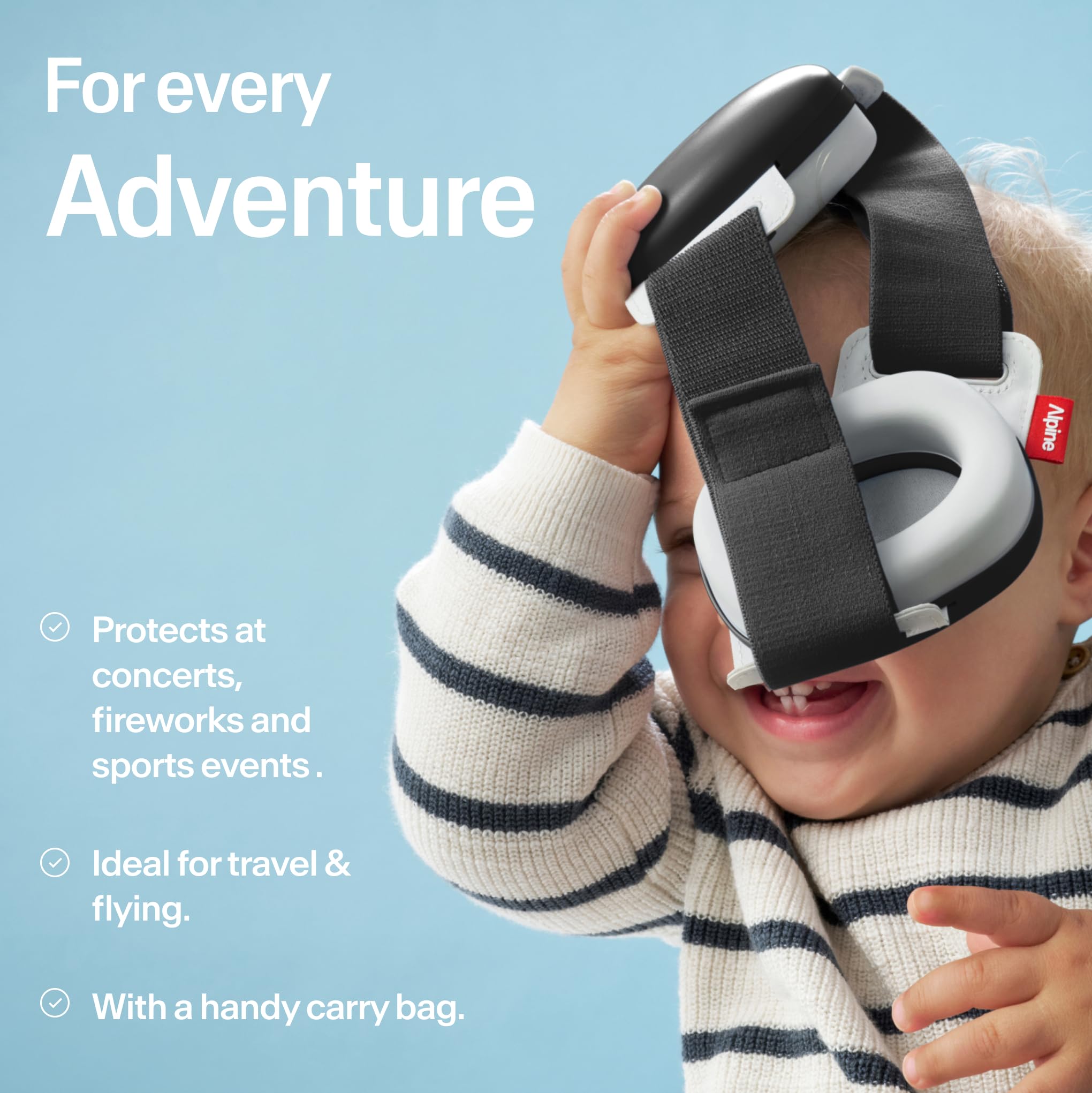 Foto 6 | Orejeras Para Bebés Con Protección Contra El Ruido Alpine Muffy Baby Black - Venta Internacional.