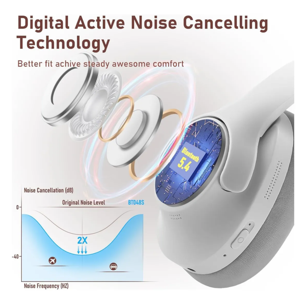 Foto 4 pulgar | ''audífonos Diadema Belug Inalámbricos Bluetooth Cancelación ''