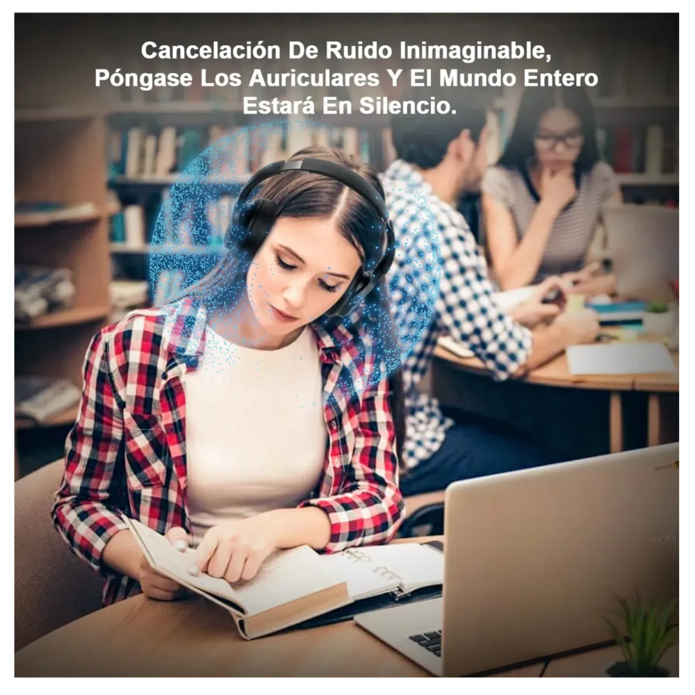 Foto 4 | Audífonos Con Cancelación De Ruido Lab.g   Inalámbrico Diadema Anc Bt5.3 Negro