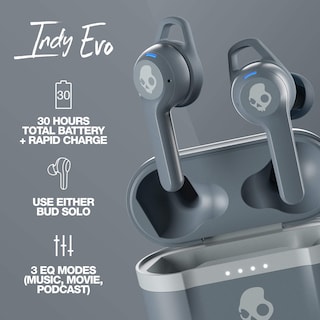 Foto 3 | Auriculares Inalámbricos Skullcandy Indy Evo Con Batería De 30 Horas, Color Gris - Venta Internacional.