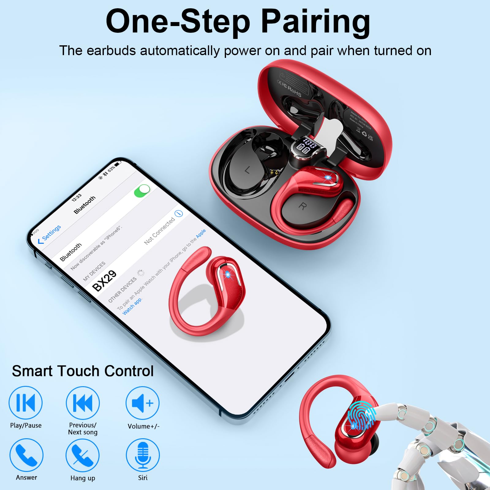Foto 8 pulgar | Auriculares Inalámbricos Bluetooth 5.4 75 Horas Playtime Ltinist - Venta Internacional.