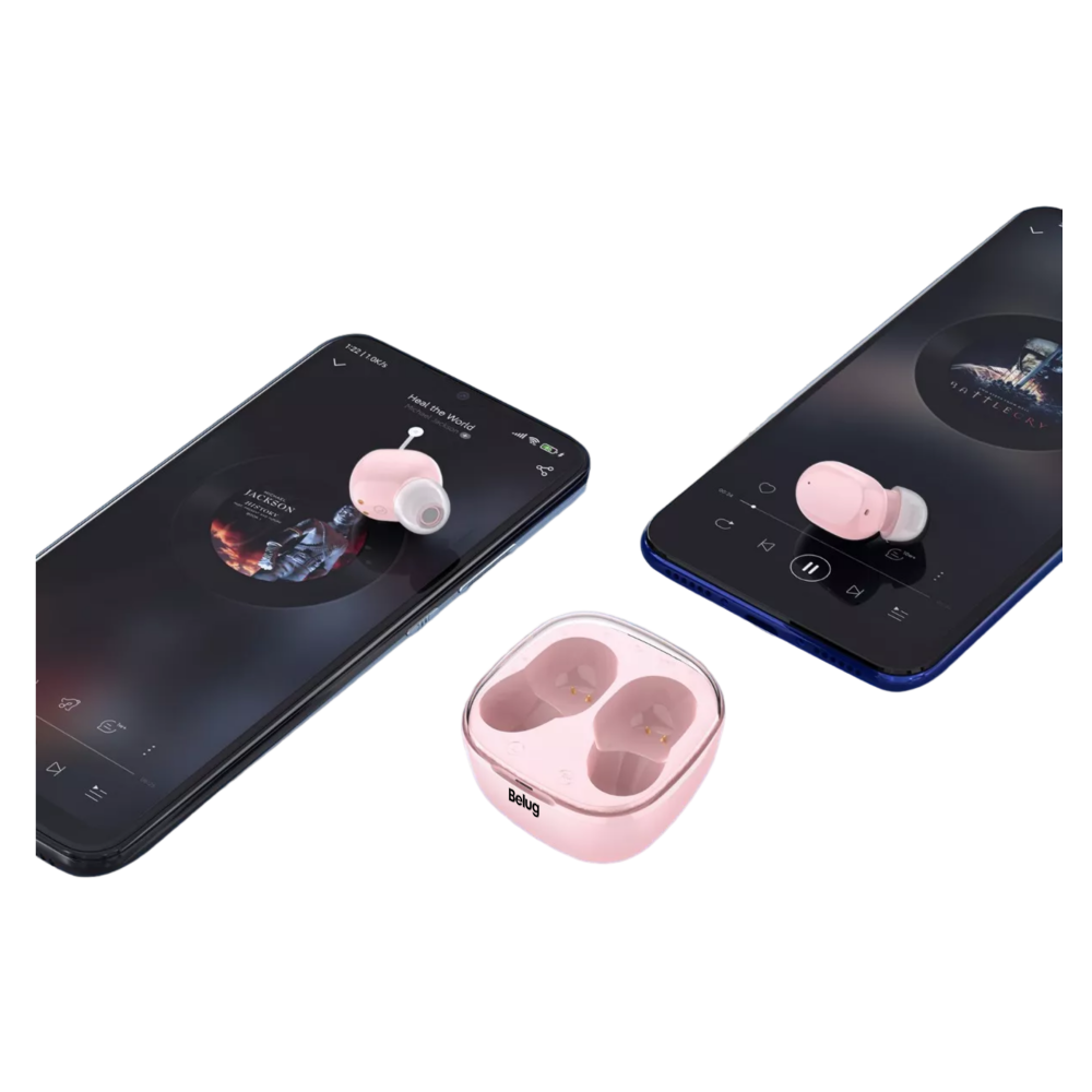 Foto 4 pulgar | Audífonos Inalámbricos Belug, Con Bluetooth Bt5.3 Rosa
