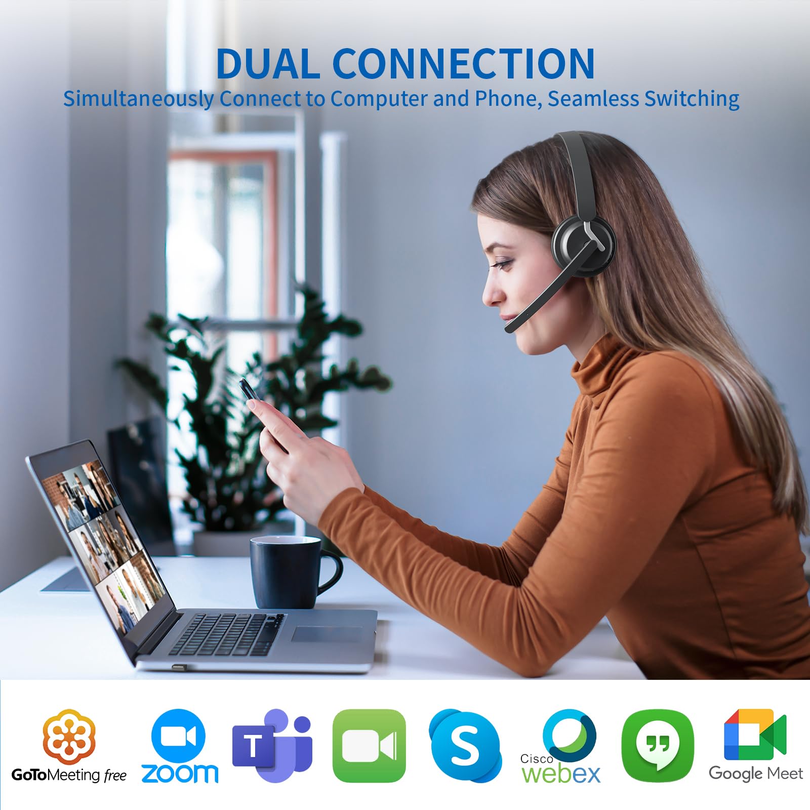 Foto 3 pulgar | Auriculares Inalámbricos Awatrue Con Micrófono Bluetooth 5.3 Ai Noise Cancel - Venta Internacional.