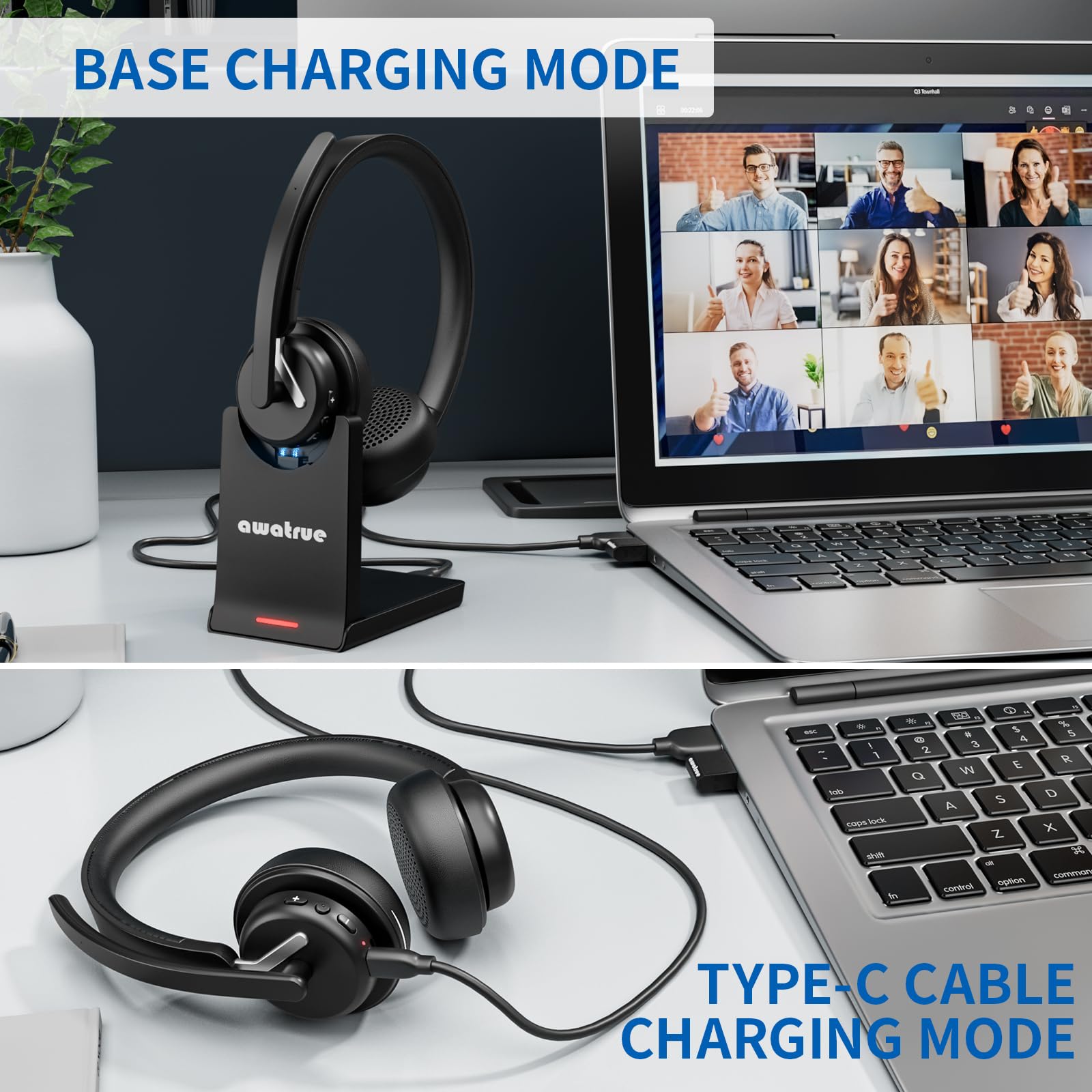 Foto 7 pulgar | Auriculares Inalámbricos Awatrue Con Micrófono Bluetooth 5.3 Ai Noise Cancel - Venta Internacional.