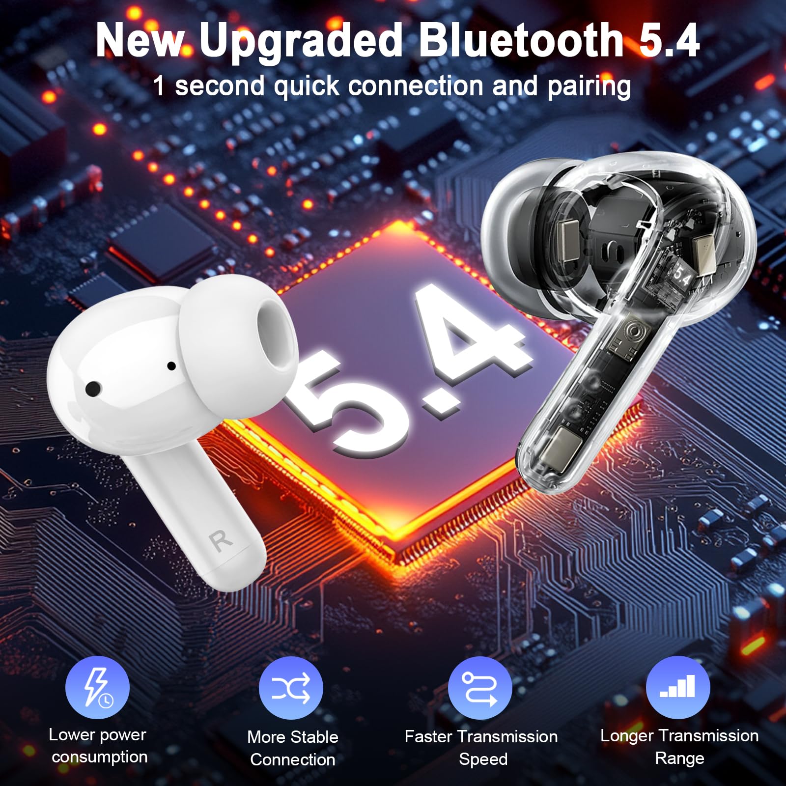 Foto 3 pulgar | Auriculares Inalámbricos Rinsmola G21pro Bluetooth 5.4 36 Horas Blancos - Venta Internacional.