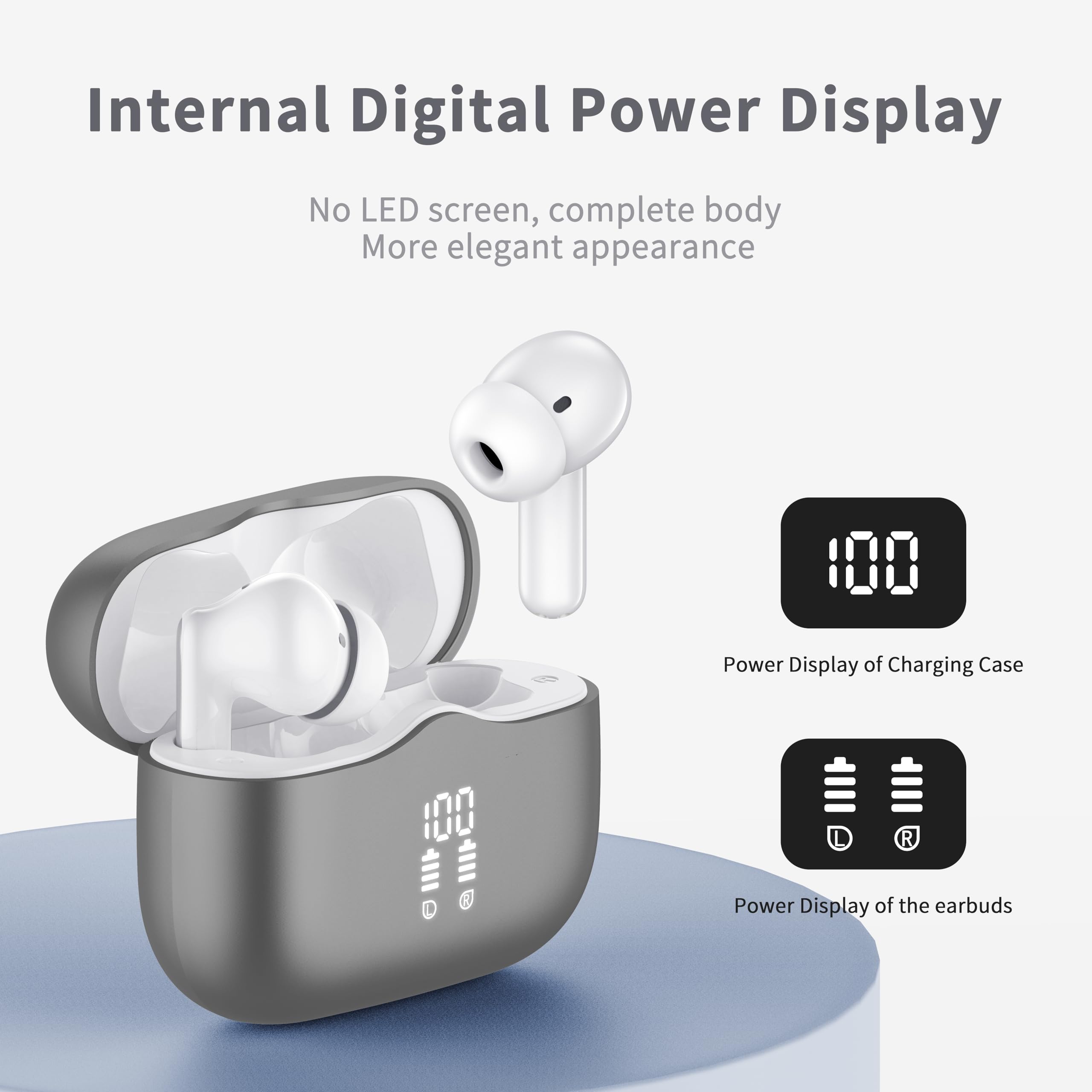 Foto 5 pulgar | Auriculares Inalámbricos Xinwald 2025 Bluetooth 5.4 Ip7 Gris Oscuro - Venta Internacional.
