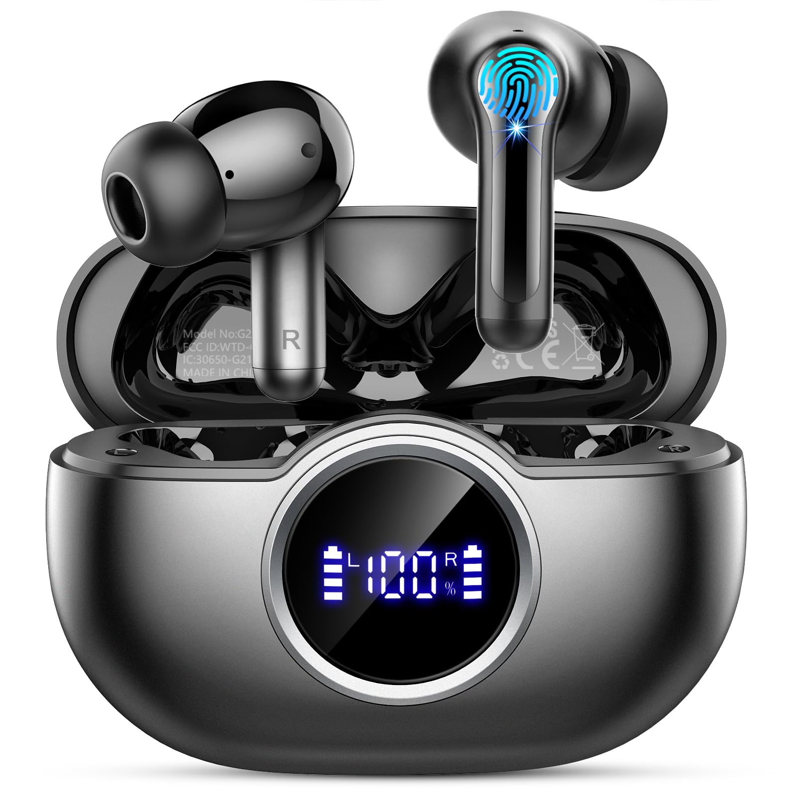 Foto 2 pulgar | Auriculares Inalámbricos Rinsmola 2025 Bluetooth 5.4 36hrs Ip7 Negros - Venta Internacional.