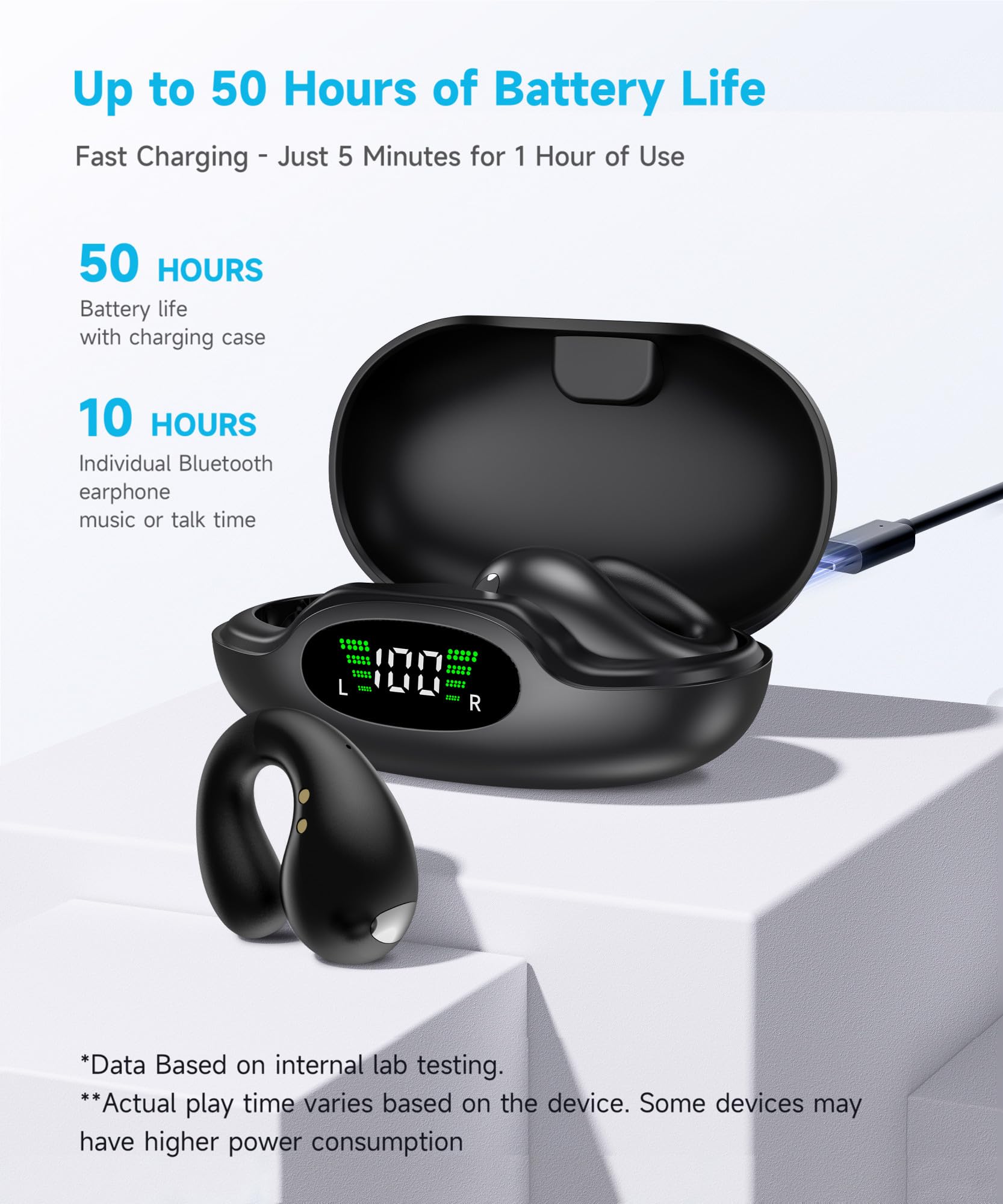 Foto 7 pulgar | Auriculares Abiertos Boytond Ultra Inalámbricos Bluetooth A Prueba De Agua - Venta Internacional.