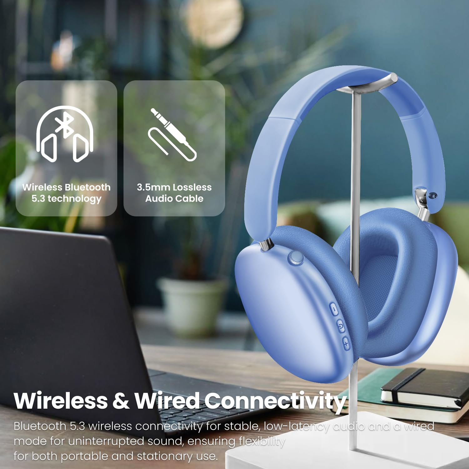 Foto 6 | Auriculares Supraaurales Inalámbricos Wentronic Y01 Con Cancelación De Ruido - Venta Internacional.