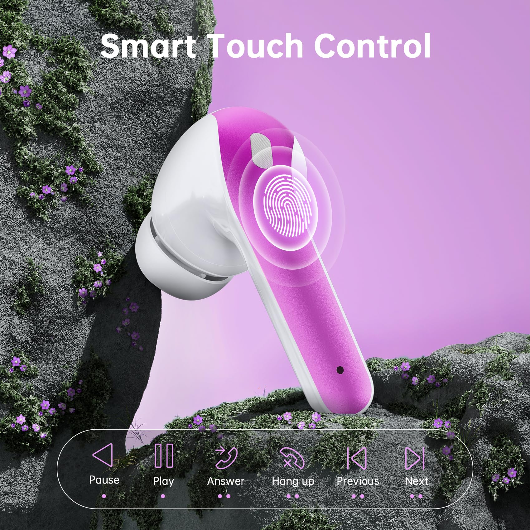 Foto 7 pulgar | Auriculares Inalámbricos Zingbird X15 Bluetooth 5.4 60h Playtime Purple - Venta Internacional.