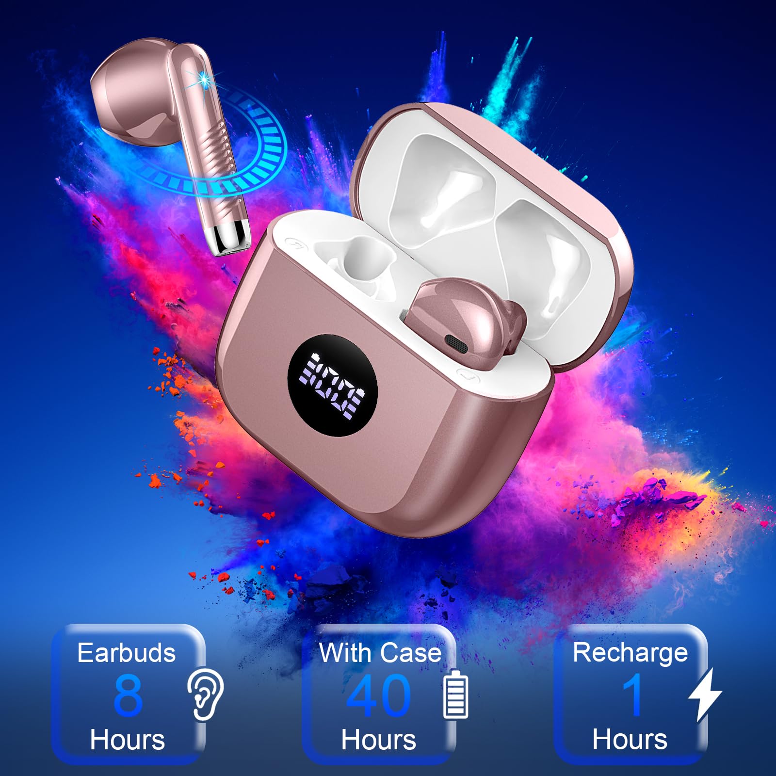 Foto 4 pulgar | Auriculares Inalámbricos Jxrev Bluetooth 5.4 Hifi Stereo Con 4 Micrófonos Ip7 - Venta Internacional.
