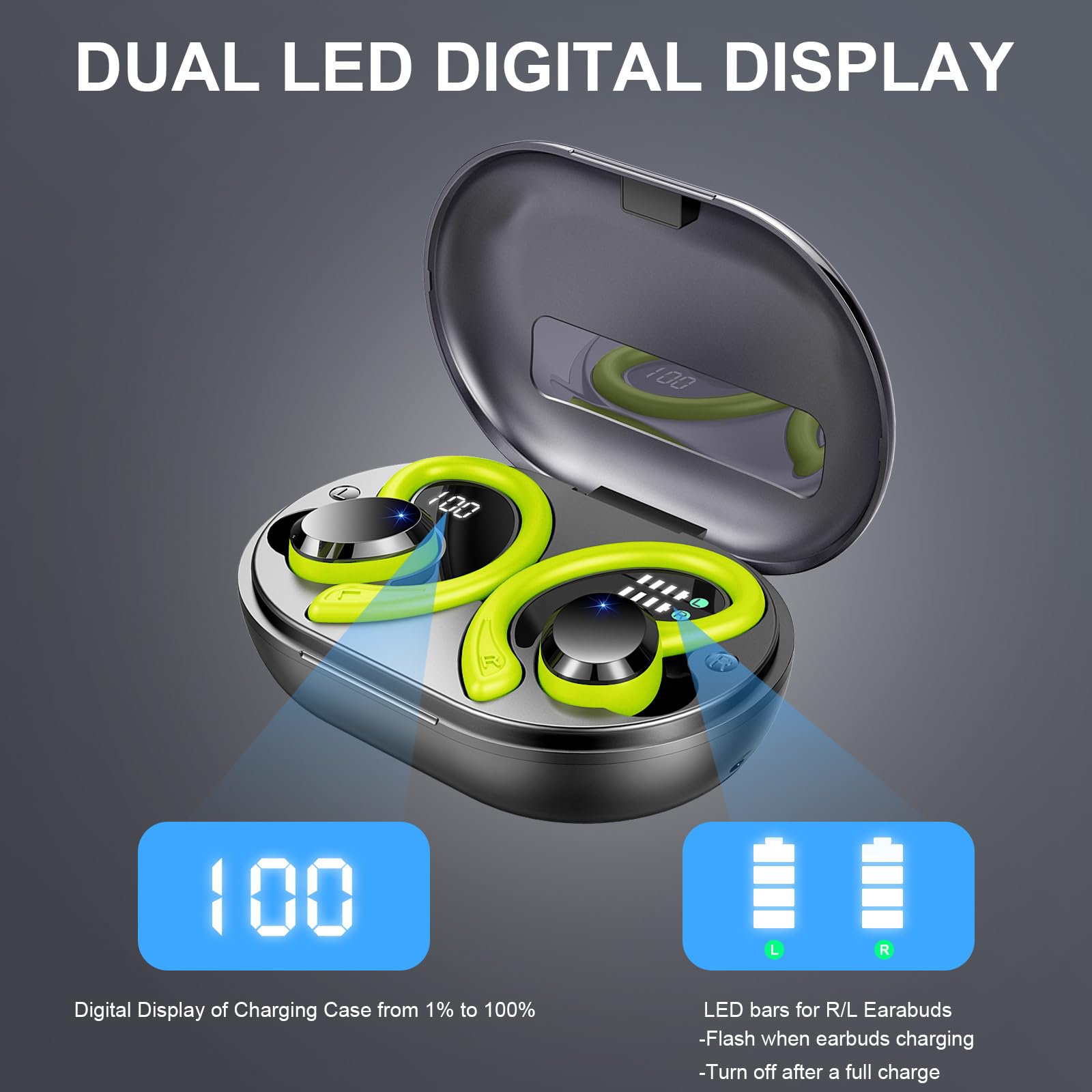 Foto 8 pulgar | Auricular Inalámbrico Ltinist Bluetooth 5.4 Ip7 A Prueba De Agua Verde - Venta Internacional.
