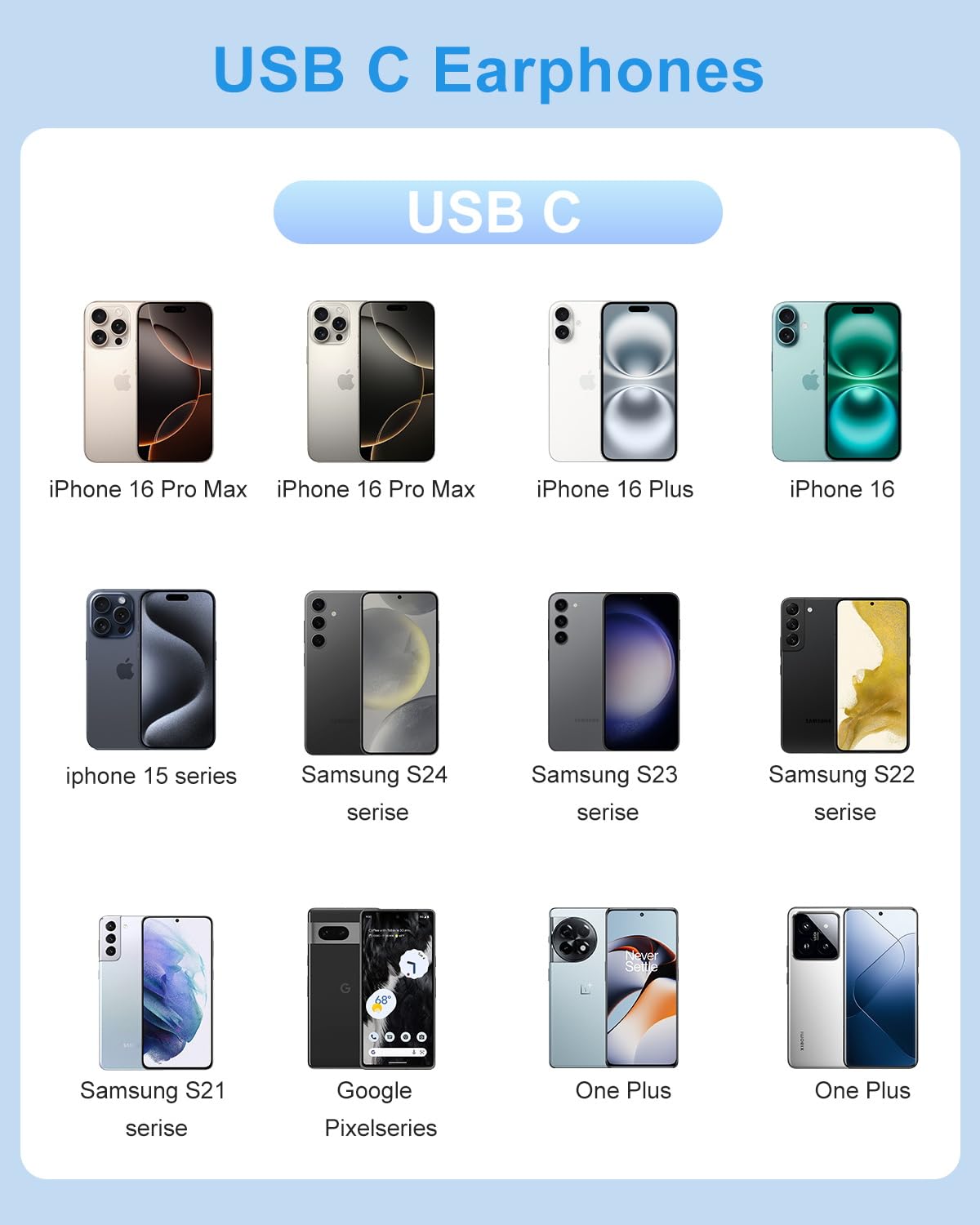 Foto 7 pulgar | Auriculares Usb C Ohuhu Para Iphone 15/16 Con Micrófono Y Control De Volumen - Venta Internacional.