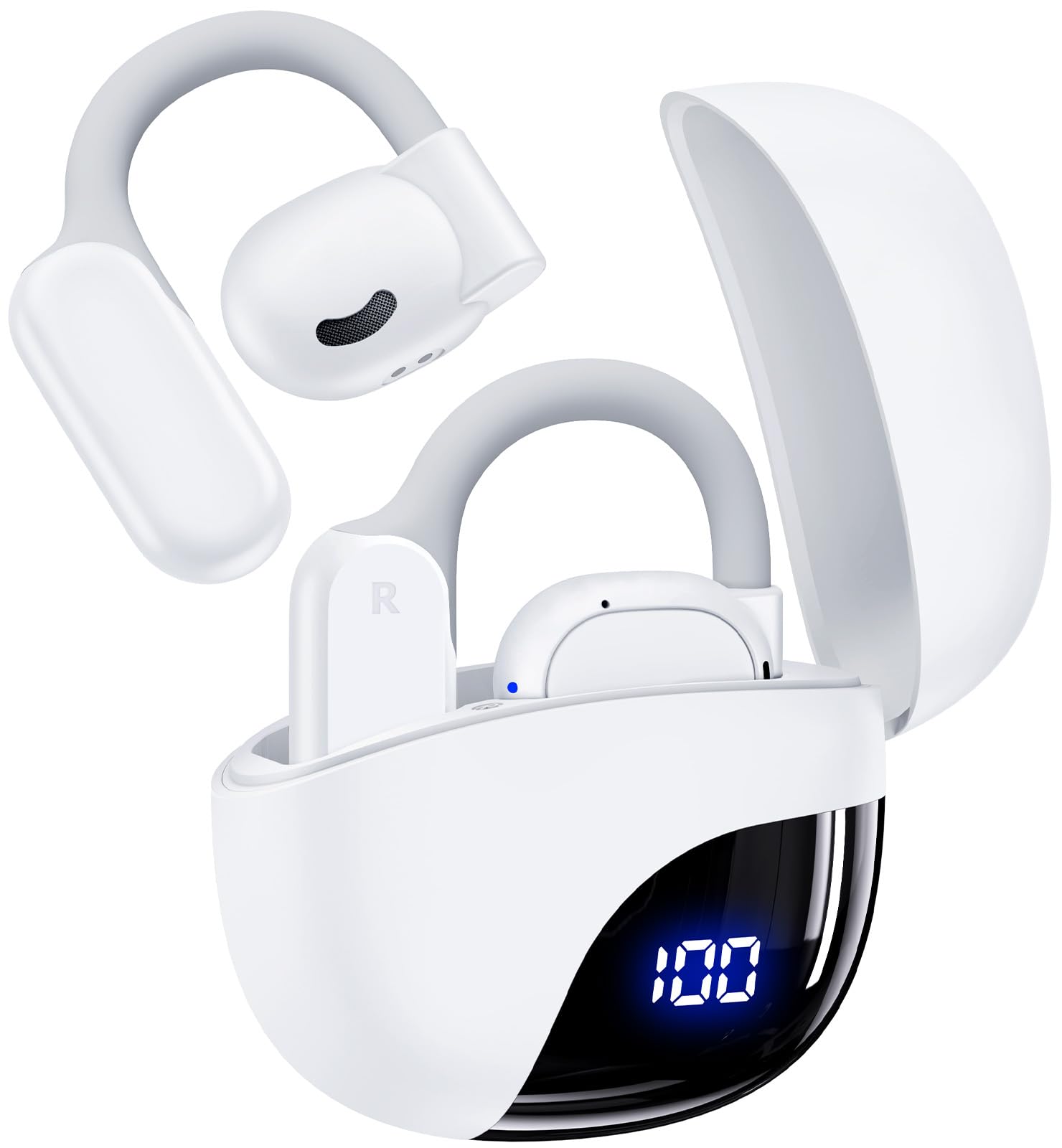 Foto 2 pulgar | Auriculares Abiertos Tagry K08 Bluetooth 5.3 80 Horas Blancos - Venta Internacional.