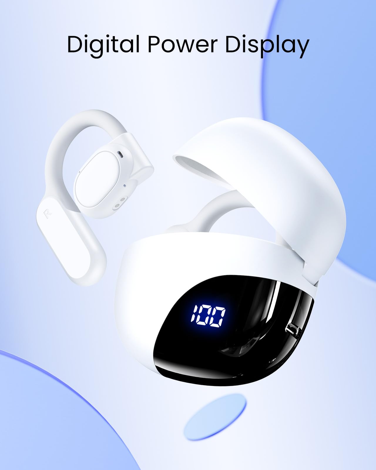 Foto 5 pulgar | Auriculares Abiertos Tagry K08 Bluetooth 5.3 80 Horas Blancos - Venta Internacional.