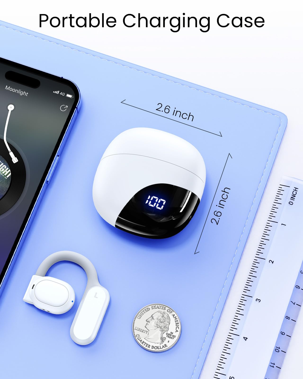 Foto 7 pulgar | Auriculares Abiertos Tagry K08 Bluetooth 5.3 80 Horas Blancos - Venta Internacional.