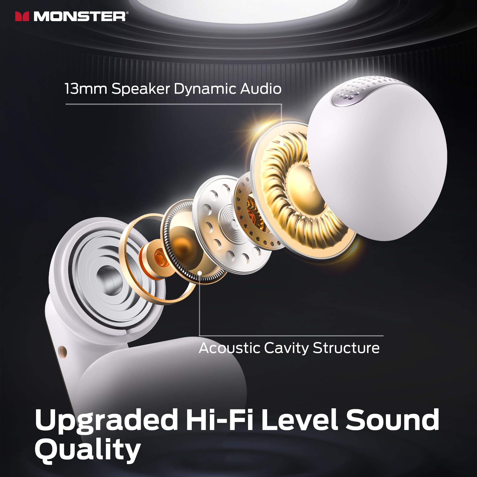 Foto 3 pulgar | Auriculares Inalámbricos Monster Open Ac601 Bluetooth 5.4 Ipx5 Púrpura - Venta Internacional.