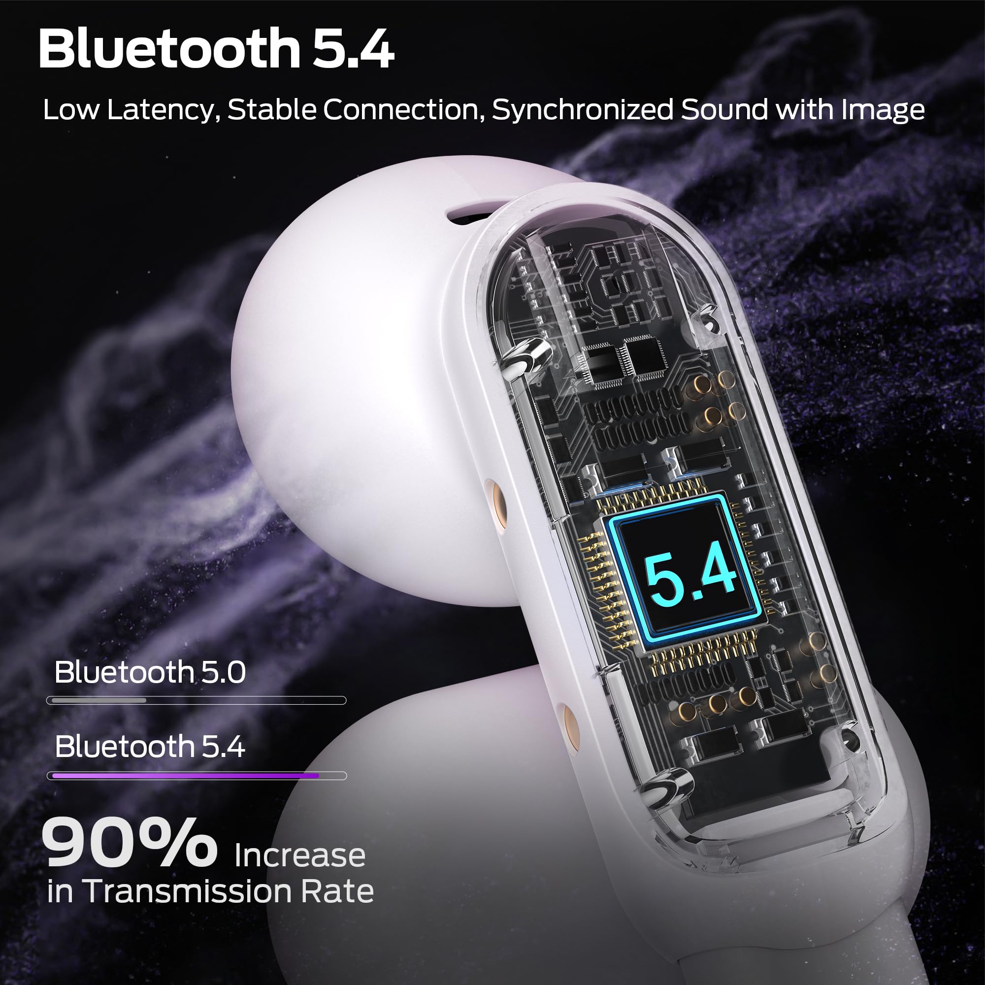 Foto 5 pulgar | Auriculares Inalámbricos Monster Open Ac601 Bluetooth 5.4 Ipx5 Púrpura - Venta Internacional.