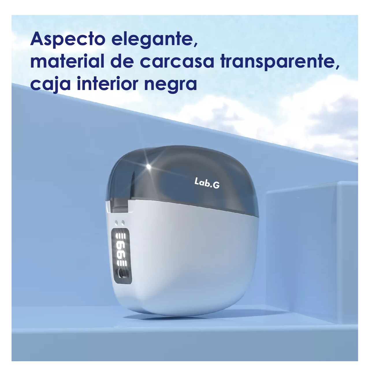 Foto 4 pulgar | Auriculares Con Bluetooth Lab.g Or2 Inalámbricos Led Blanco