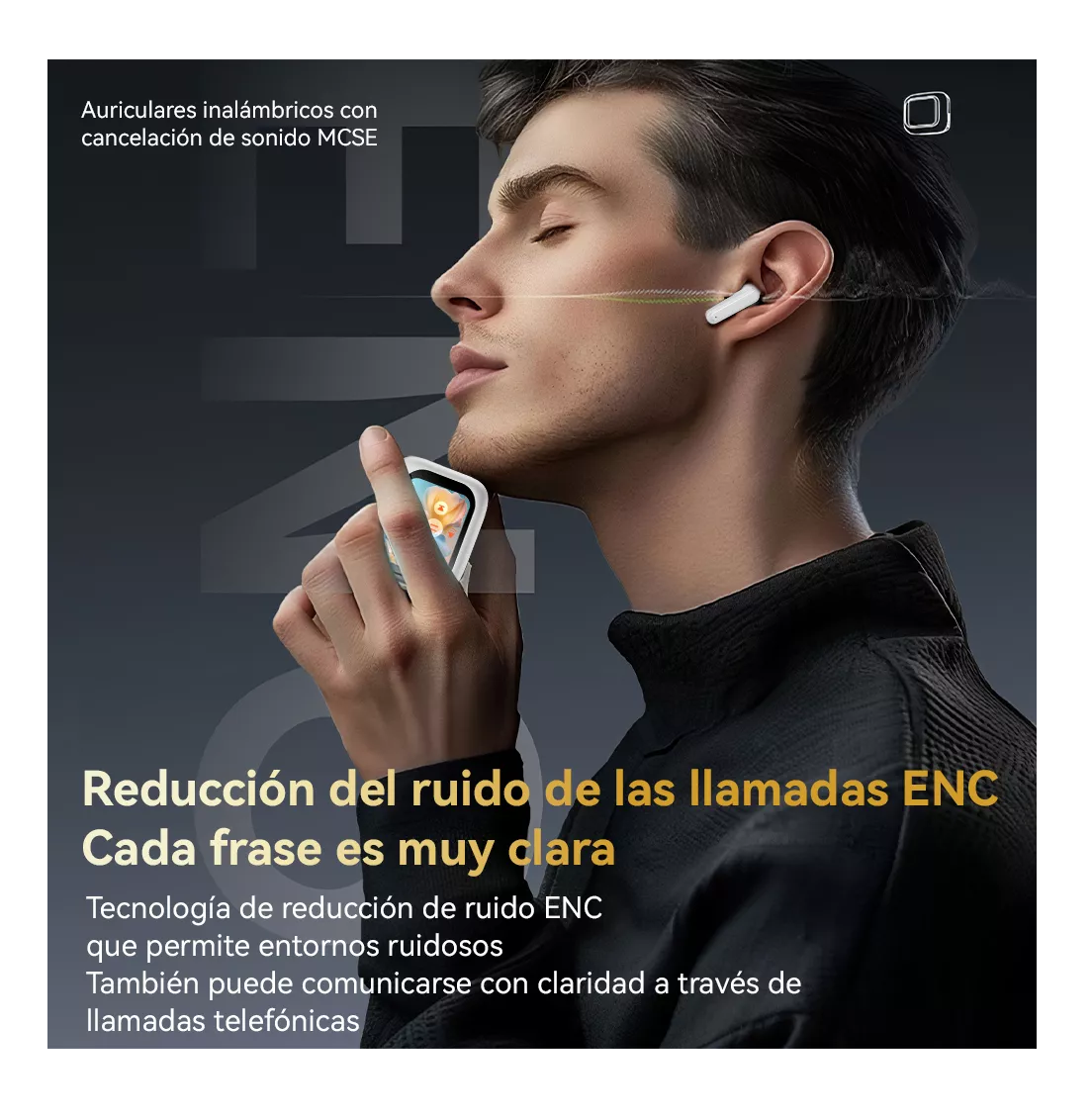 Foto 4 pulgar | Audífonos Con Pantalla Bluetooth Inalámbricos Blanco