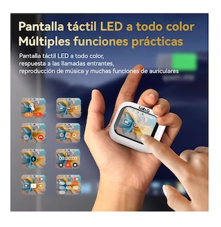 Foto 5 | Audífonos Con Pantalla Bluetooth Inalámbricos Blanco