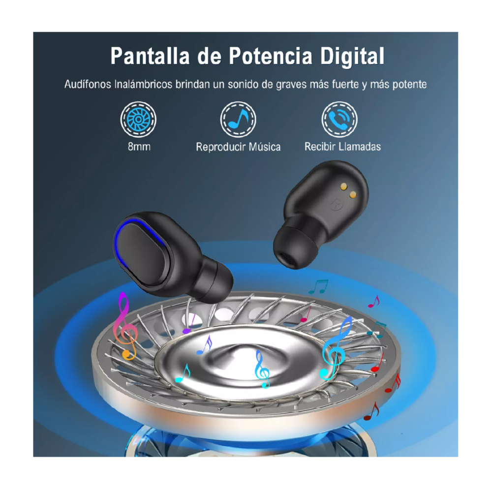 Foto 4 pulgar | Audífonos In-ear Inalámbricos Belug,  Negro Bluetooth
