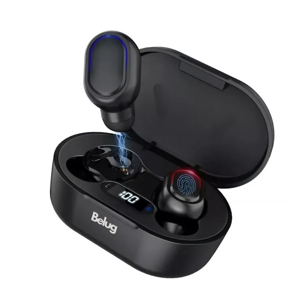 Foto 5 pulgar | Audífonos In-ear Inalámbricos Belug,  Negro Bluetooth