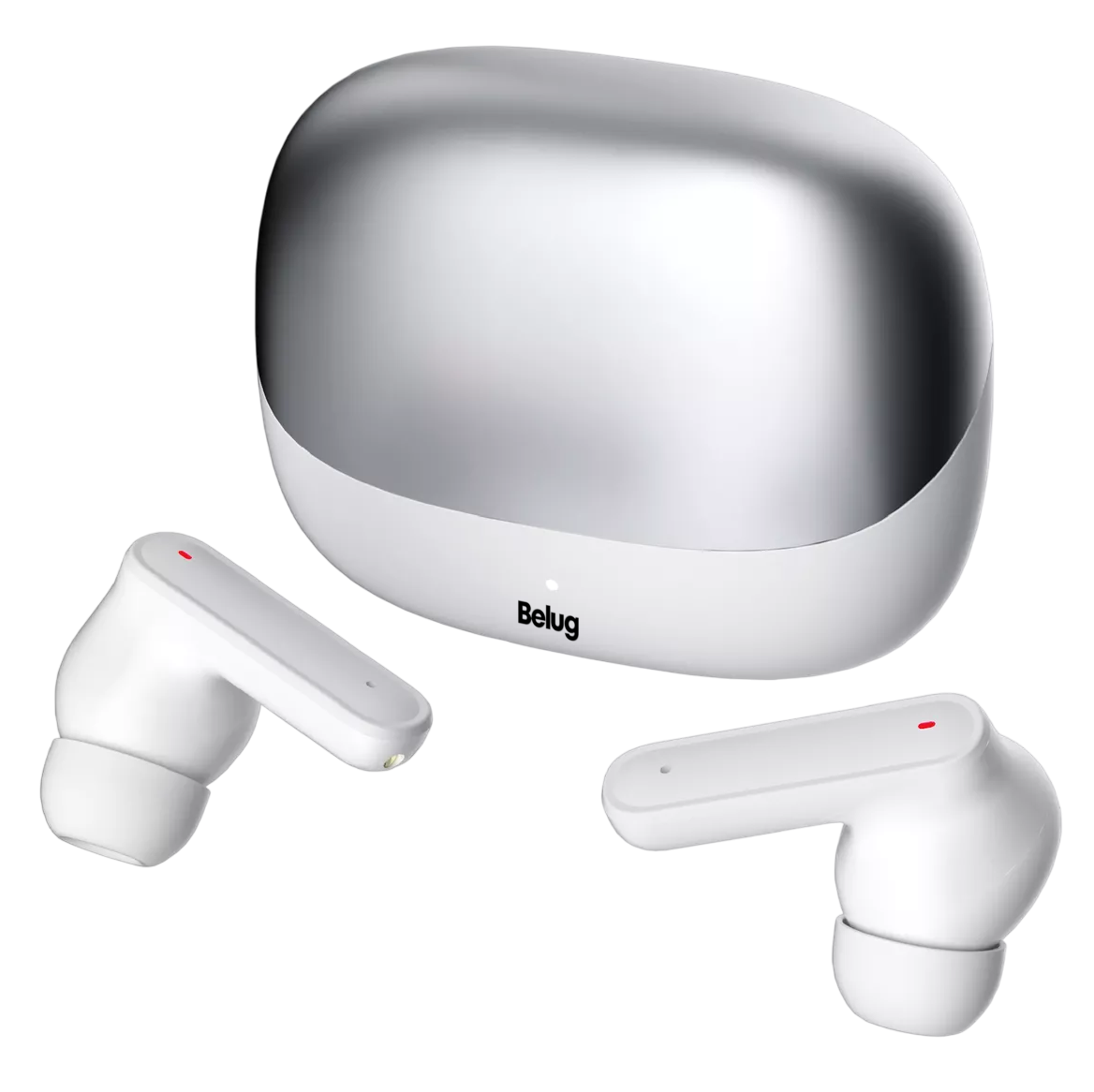 Auriculares Bluetooth Inalámbricos Led, Belug Blanco/plata