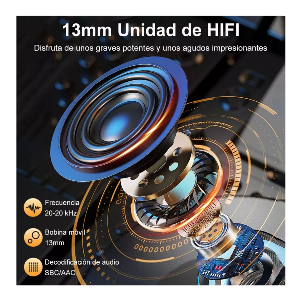 Foto 3 pulgar | Auriculares Inalámbricos Manos Libres 60 Horas, Belug  Negro