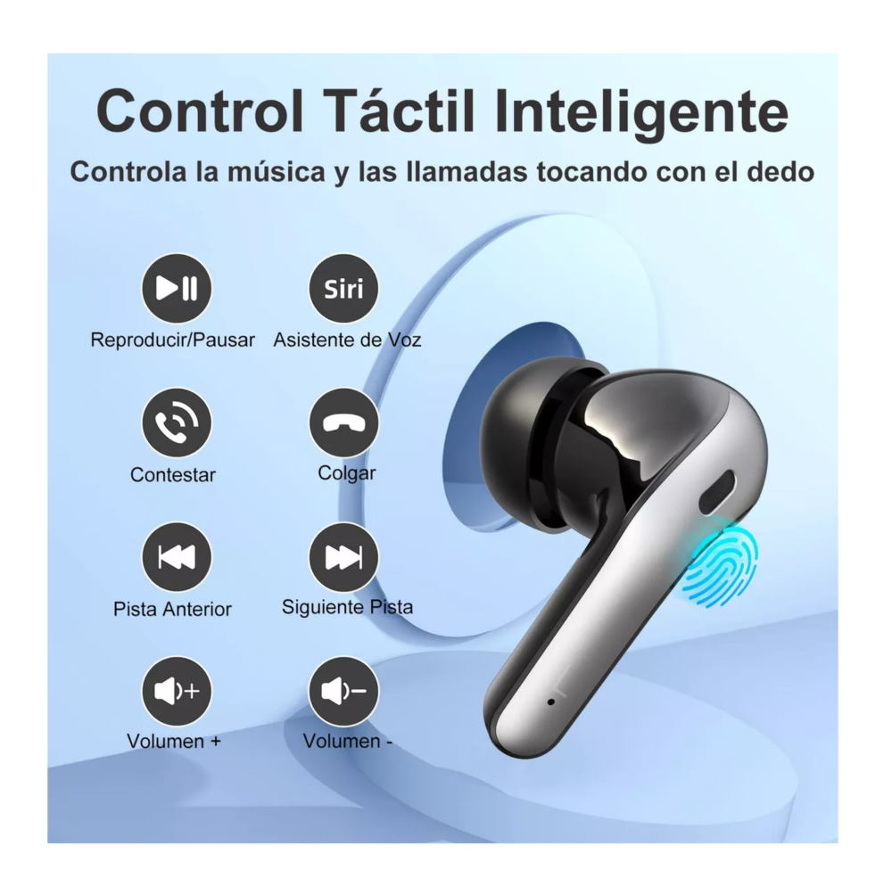 Foto 5 pulgar | Auriculares Inalámbricos Manos Libres 60 Horas, Belug  Negro