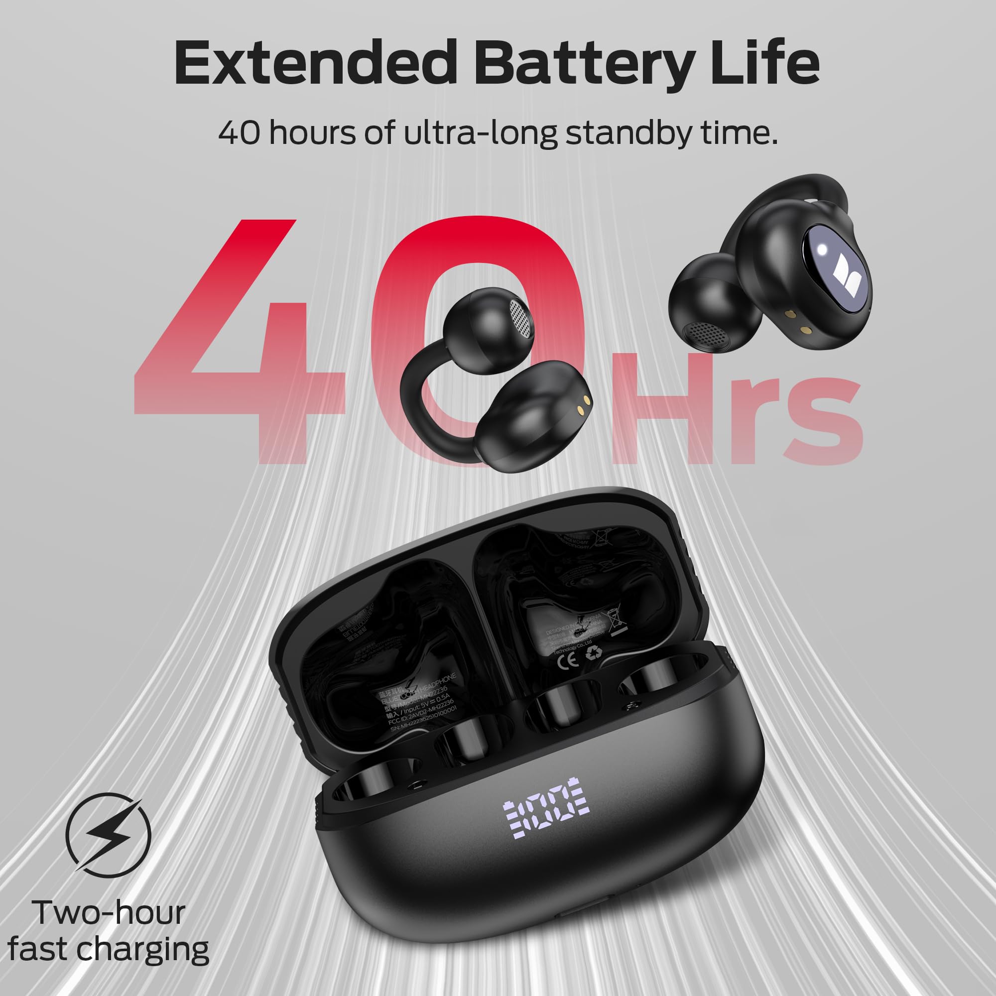 Foto 6 pulgar | Auriculares Monster Open Ear AC339 Bluetooth 6.0 IPX6 Impermeables - Venta Internacional