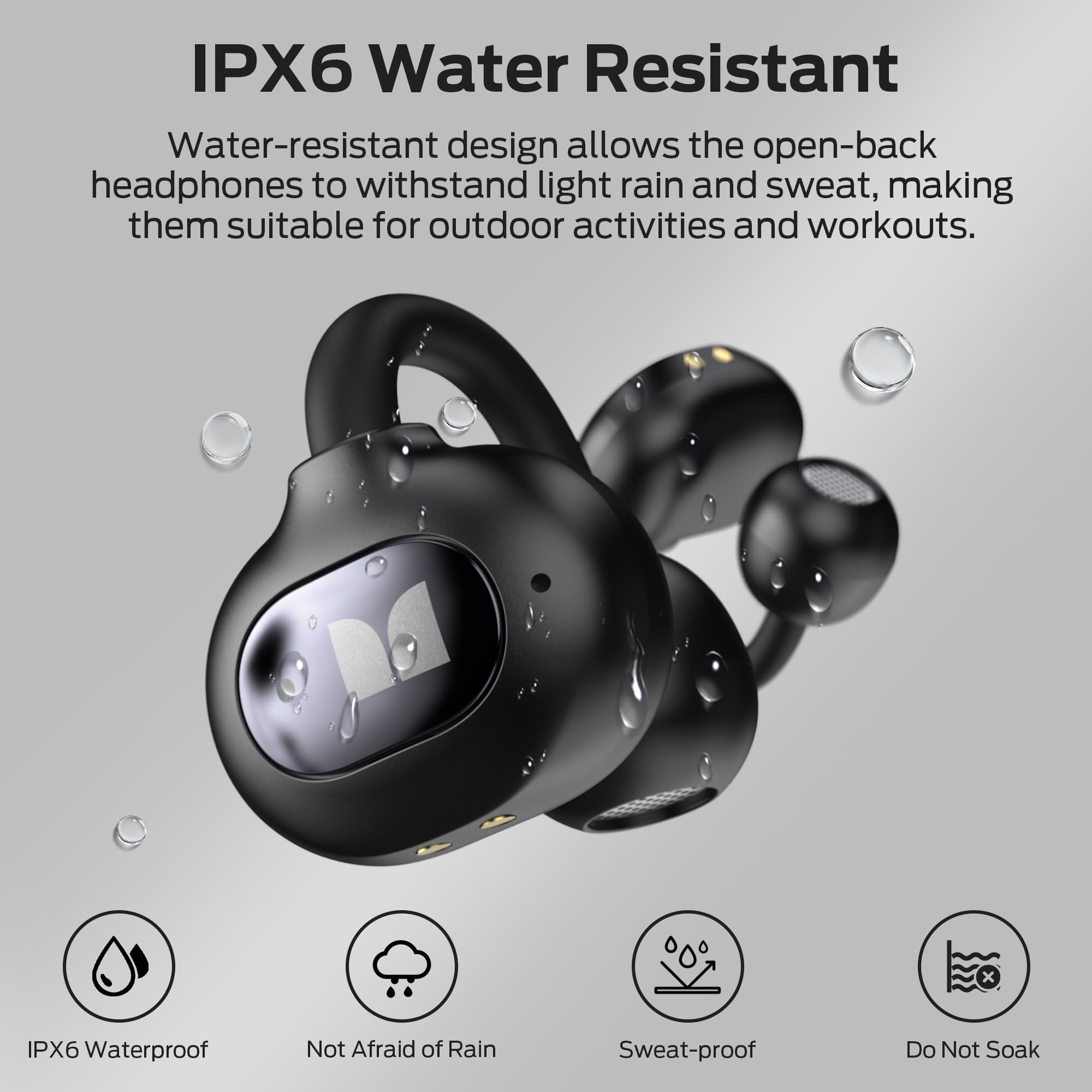 Foto 8 pulgar | Auriculares Monster Open Ear AC339 Bluetooth 6.0 IPX6 Impermeables - Venta Internacional