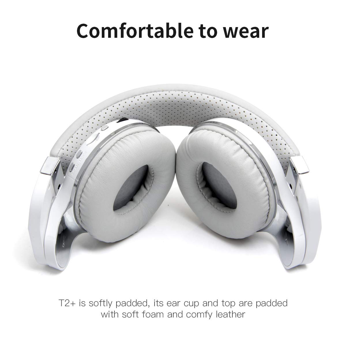 Foto 6 | Audífonos Inalámbricos Bluedio T2 Plus Blancos con Bluetooth-Venta Internacional