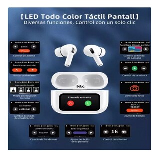 Foto 4 | Smart Pantalla Audífonos Bluetooth 5.4 Anc Auriculares App, Belug Blanco