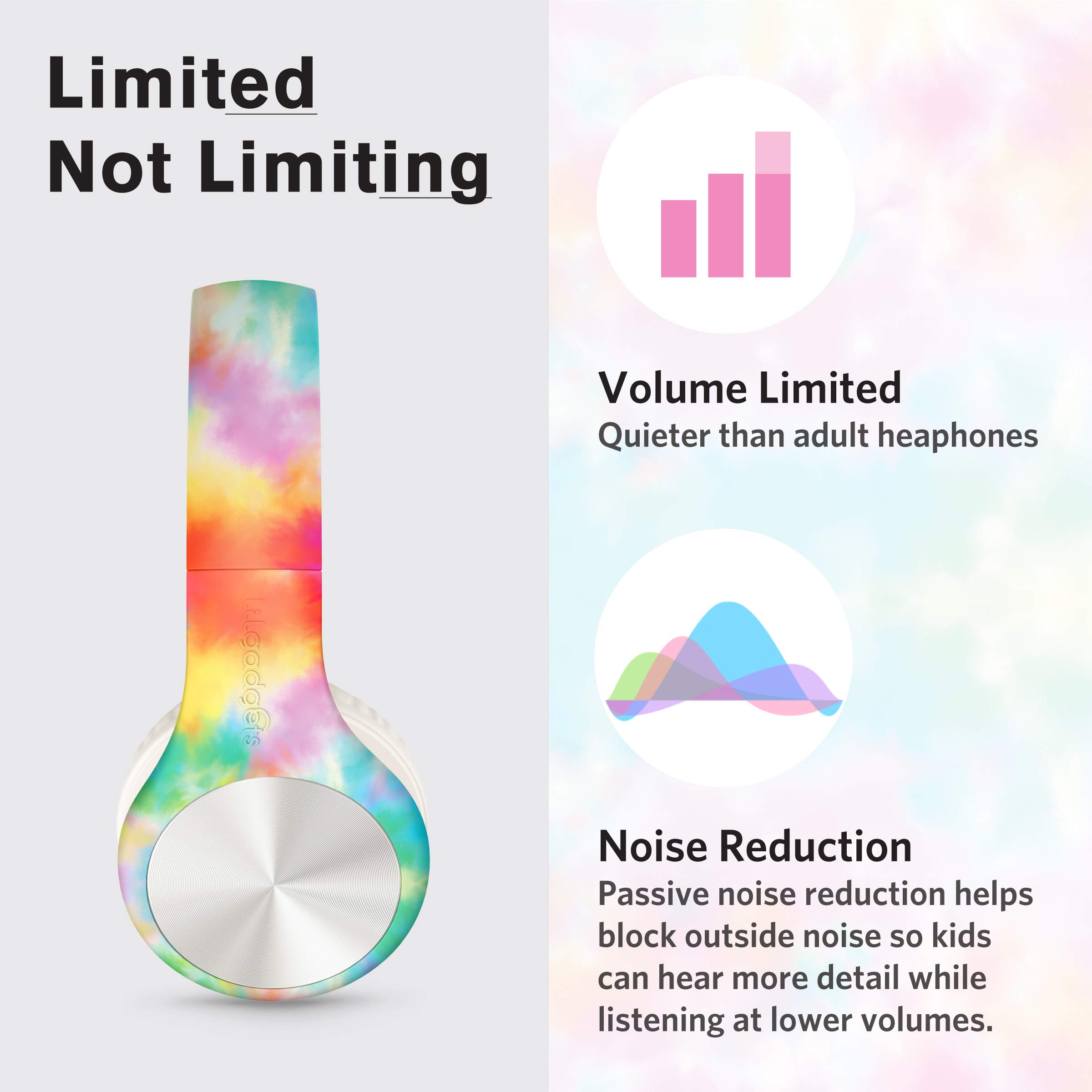 Foto 4 | Auriculares Lilgadgets Connect+ Pro Kids Con Micrófono Y Cable Tie Dye - Venta Internacional.