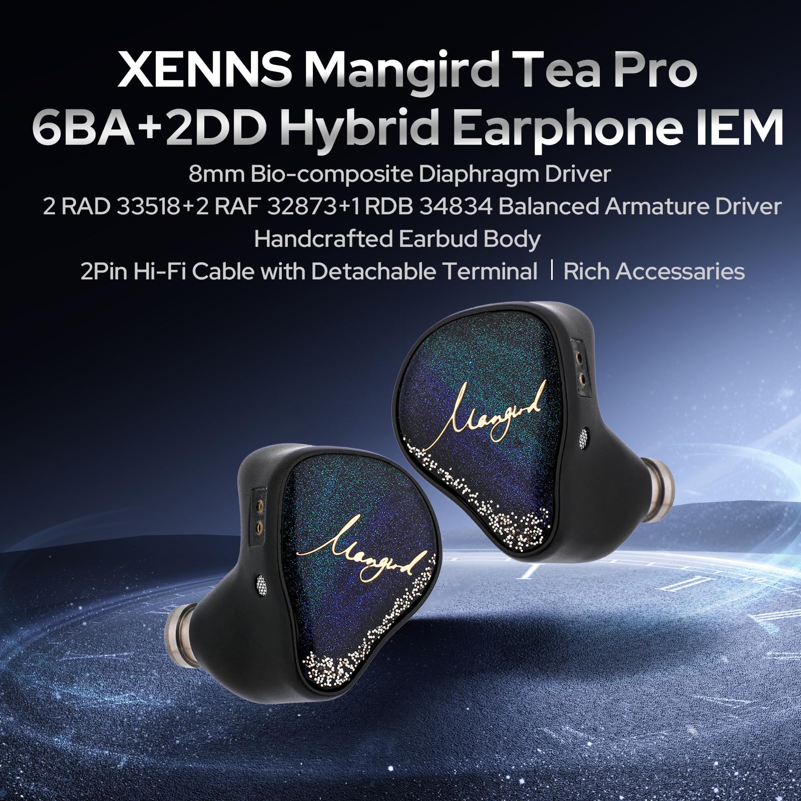Foto 3 pulgar | Monitor Intrauditivo Xenns Mangird Tea Pro 6ba+2dd Hybrid Iem - Venta Internacional.