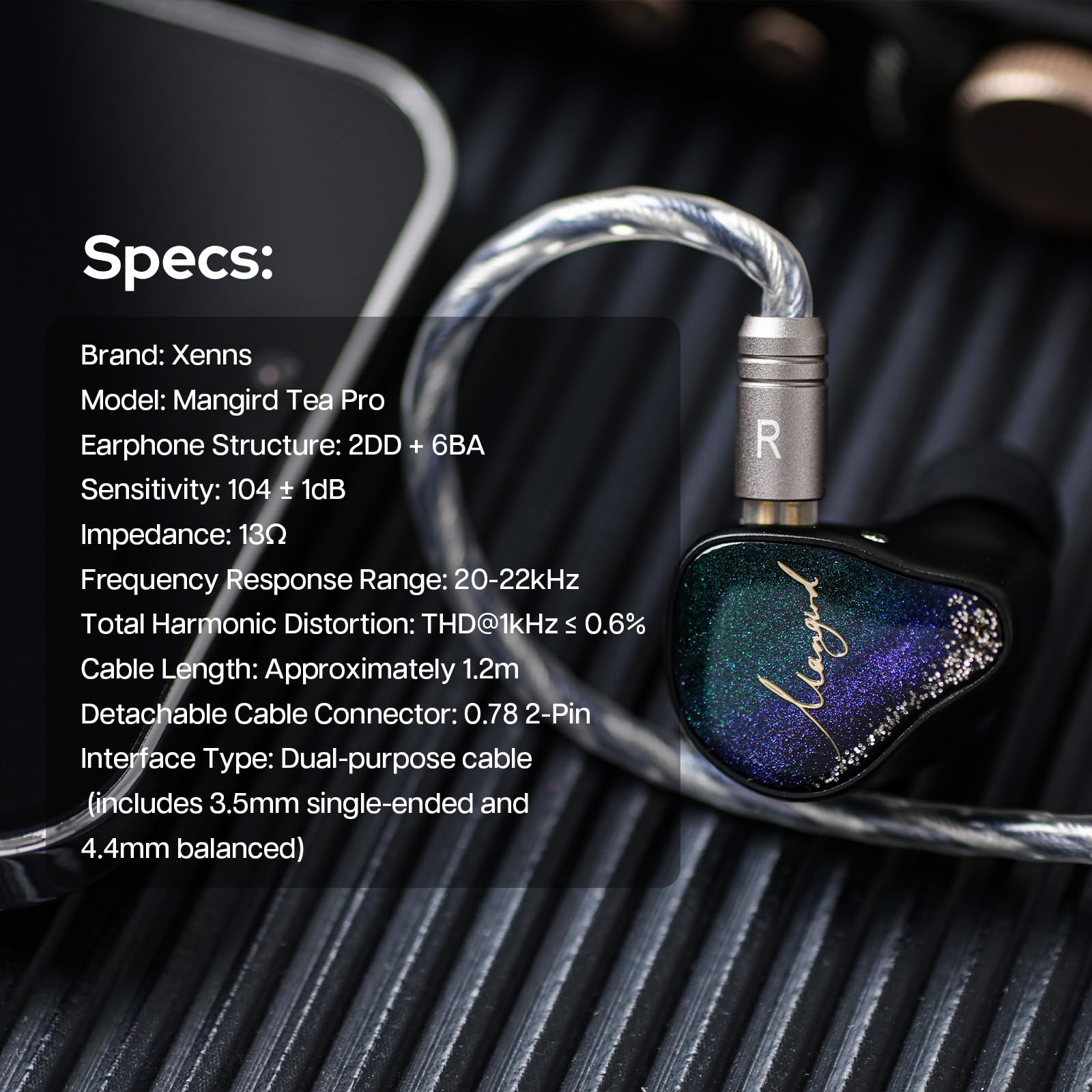 Foto 6 pulgar | Monitor Intrauditivo Xenns Mangird Tea Pro 6ba+2dd Hybrid Iem - Venta Internacional.