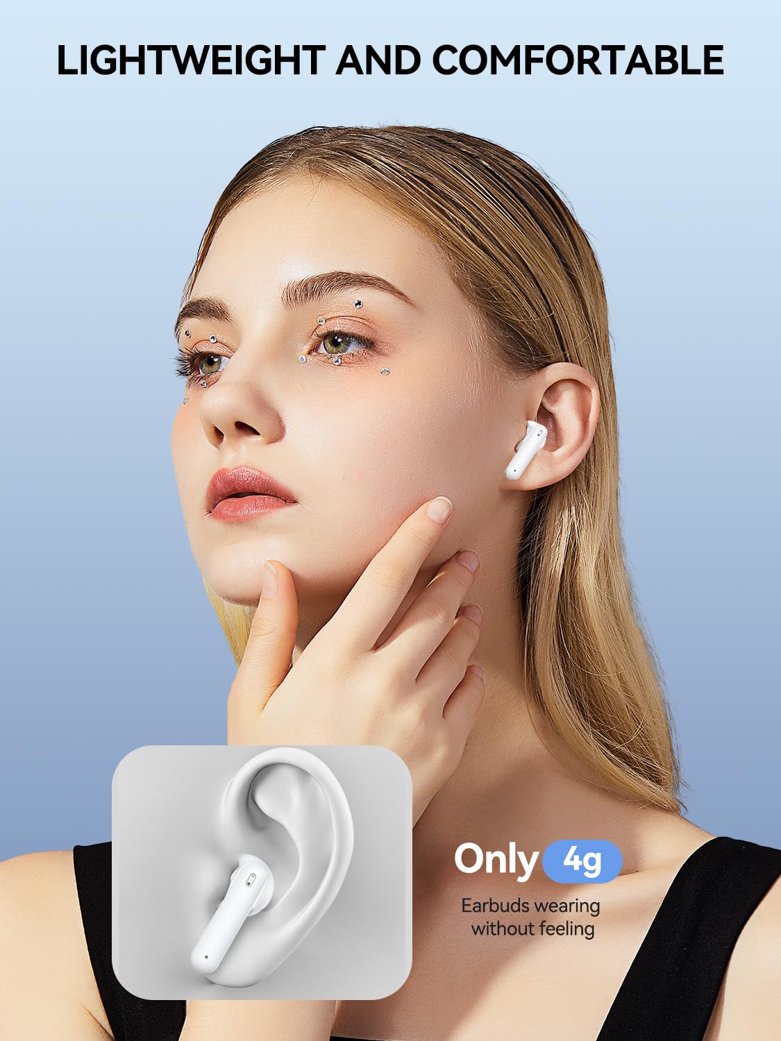 Foto 6 pulgar | Auriculares Inalámbricos Whykjtek G18 Bluetooth 5.3 42 Horas De Reproducción Blancos - Venta Internacional.