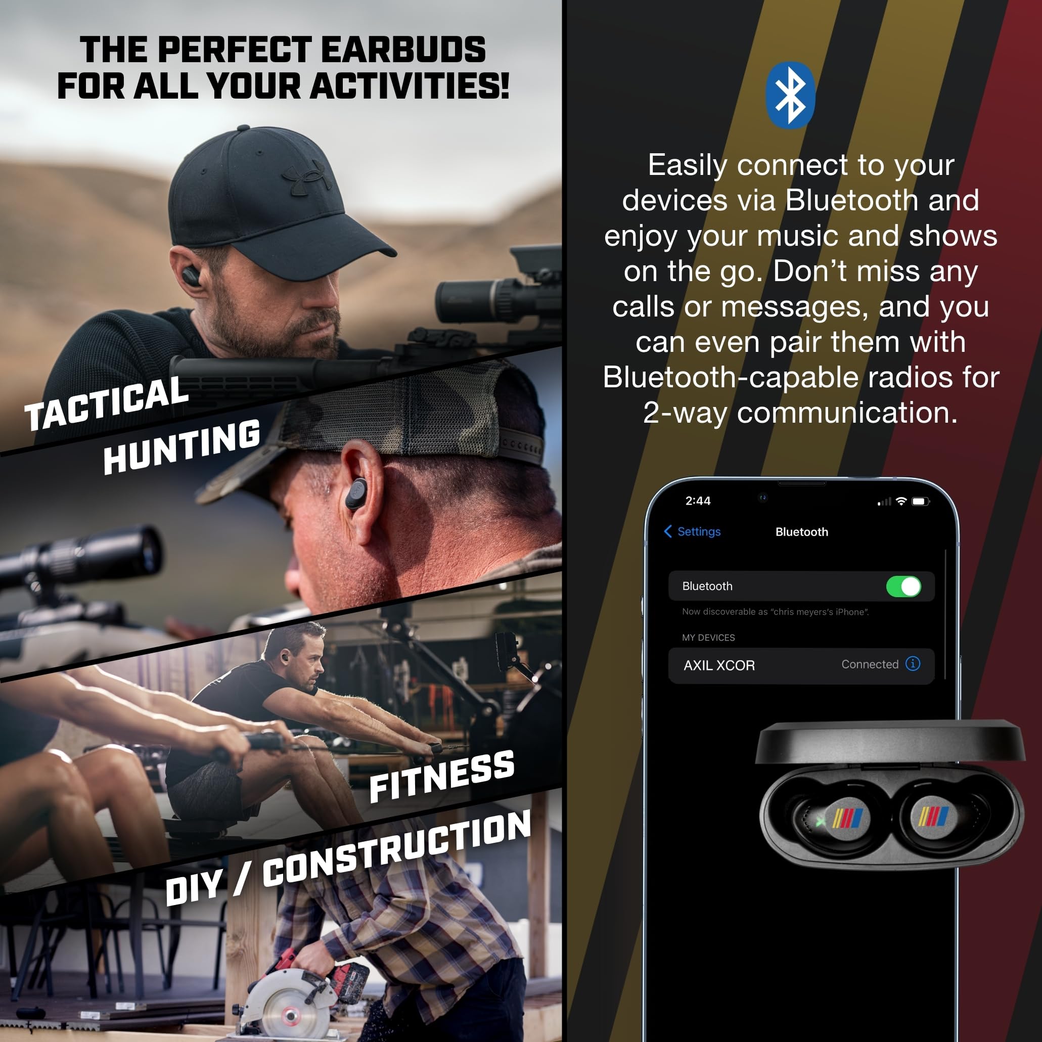 Foto 6 pulgar | Auriculares Inalámbricos Axil Xcor Pro Nascar Hearpro Buds Bluetooth - Venta Internacional.