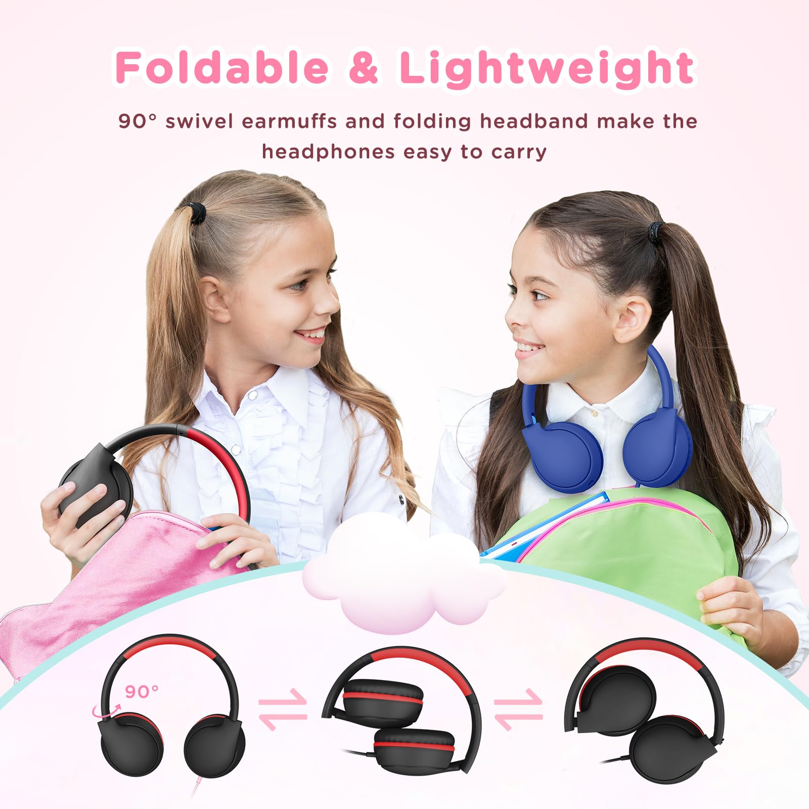 Foto 7 pulgar | Auriculares Para Niños Con Cable Y Micrófono Con Límite De Volumen De 85/94 Db - Venta Internacional.