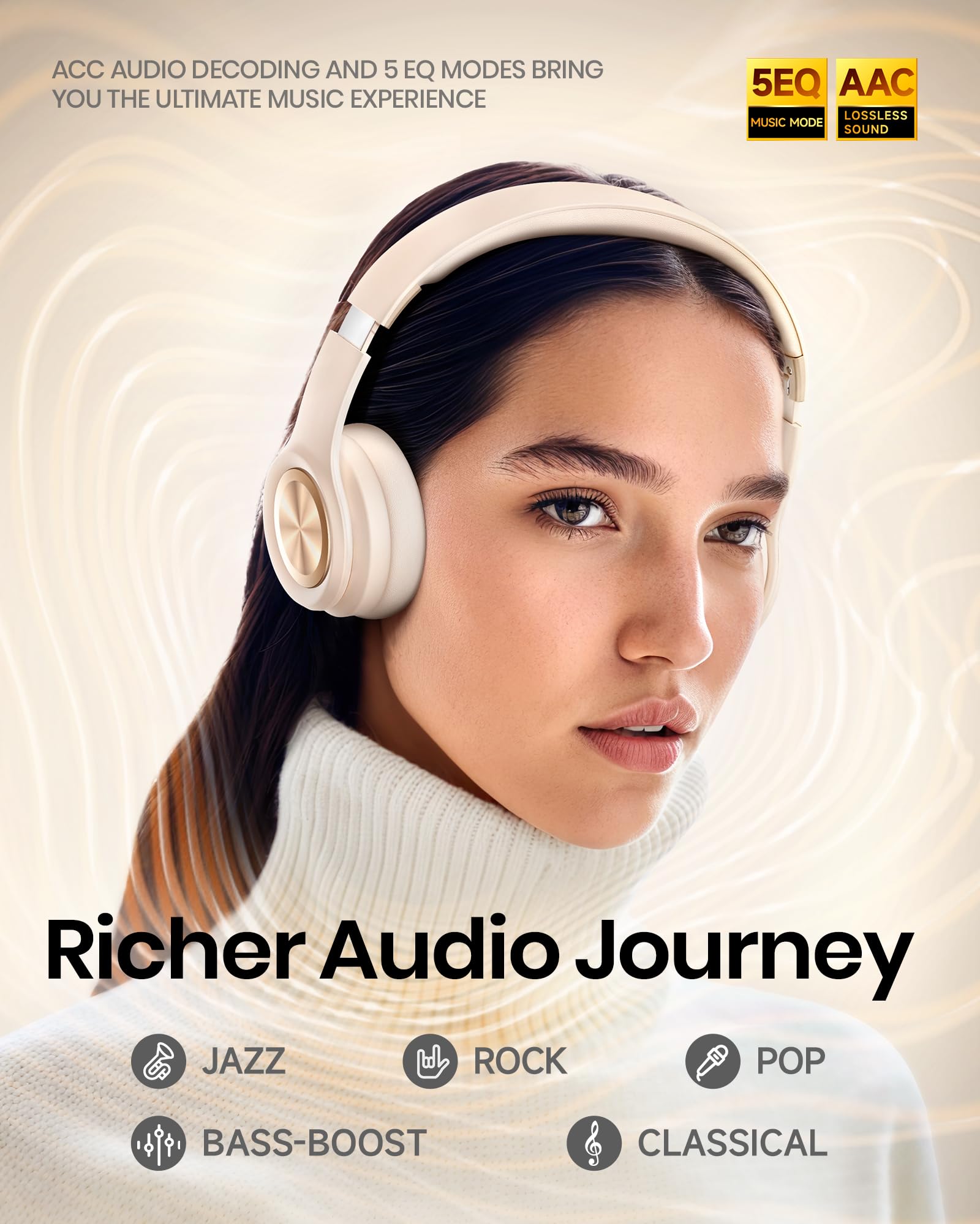 Foto 3 pulgar | Auriculares Inalámbricos Bluetooth Picun Solo6 140h Con Batería Caqui - Venta Internacional.