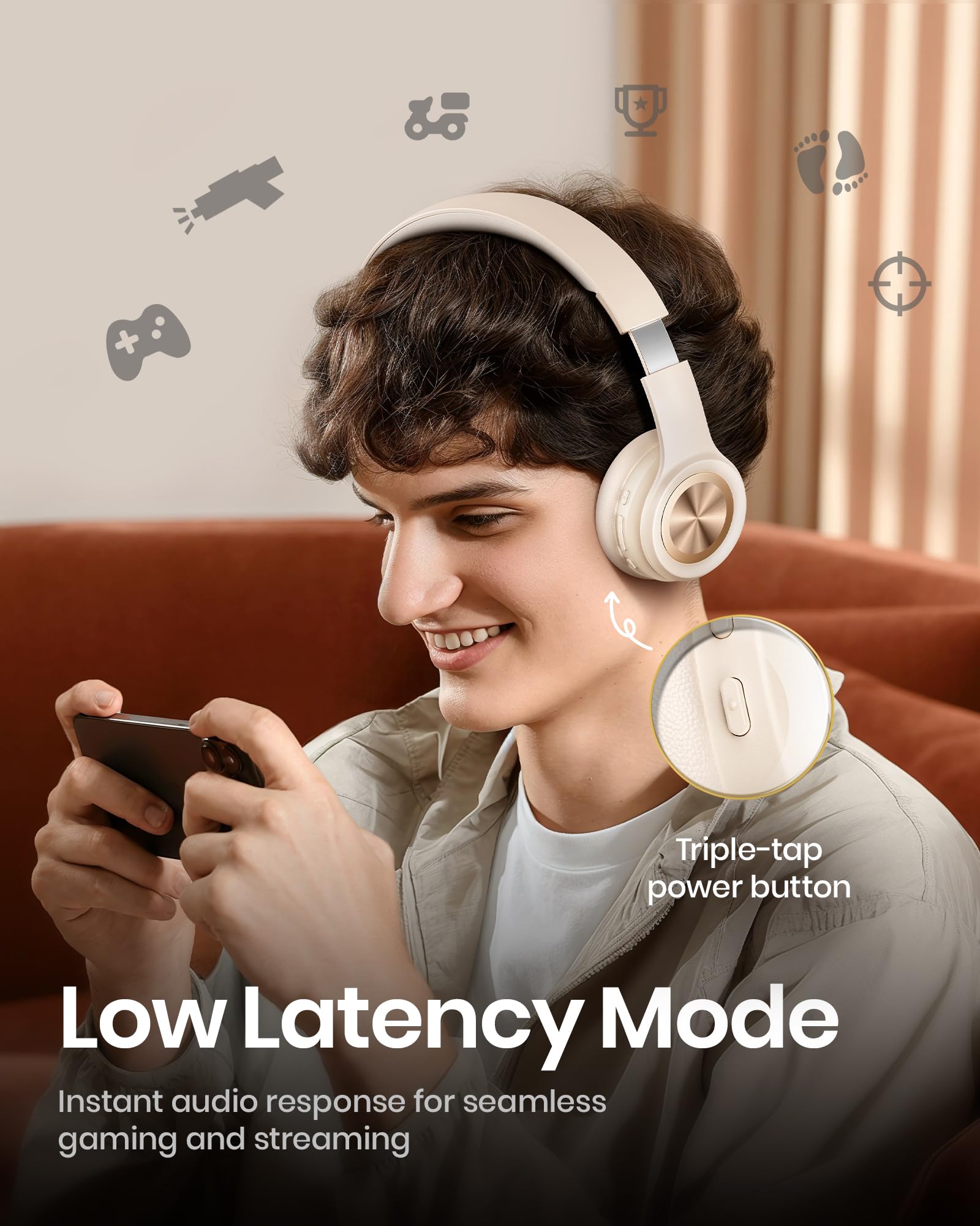 Foto 8 pulgar | Auriculares Inalámbricos Bluetooth Picun Solo6 140h Con Batería Caqui - Venta Internacional.