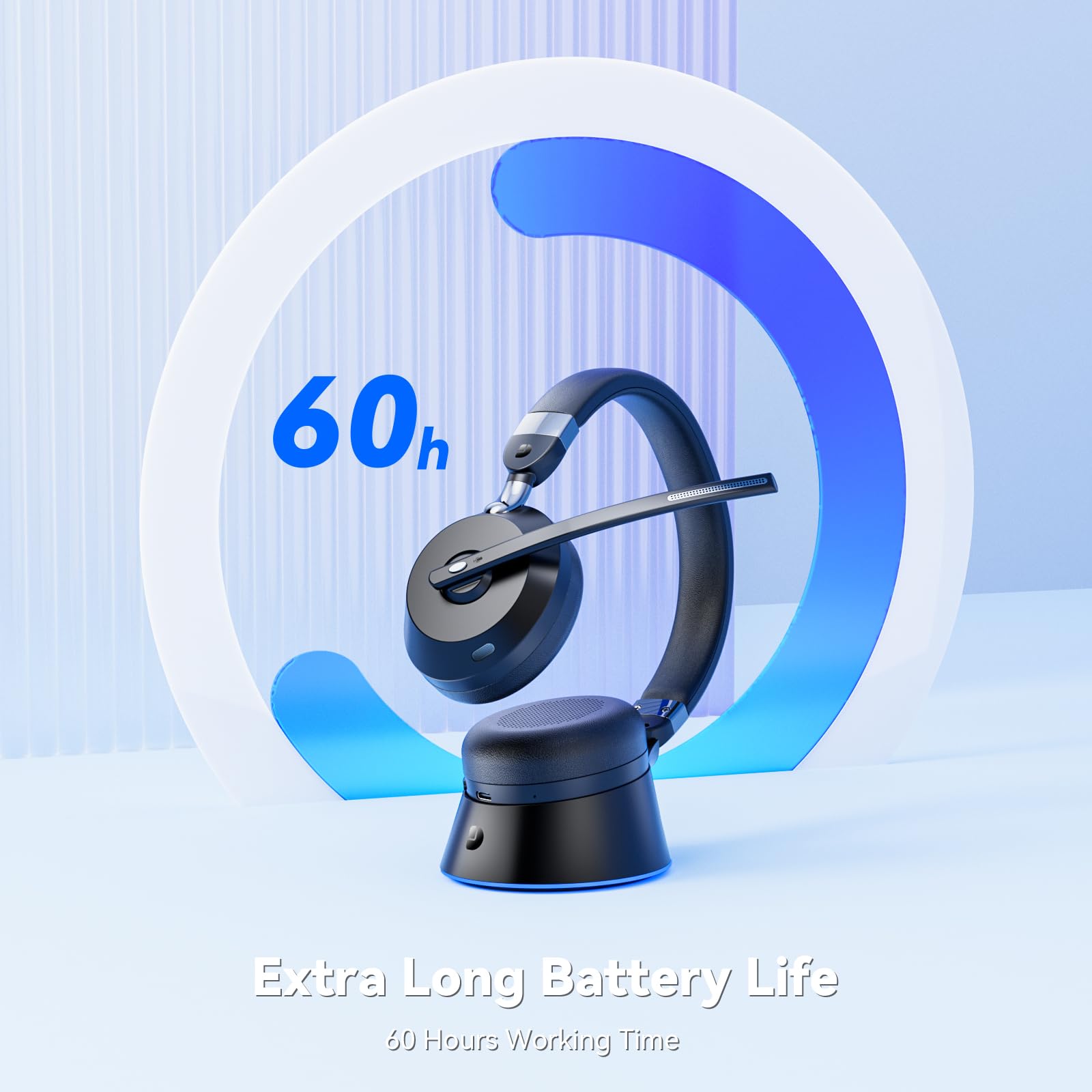 Foto 5 pulgar | Auriculares Inalámbricos Dytole Con Micrófono Bluetooth Work, Batería De 60 H - Venta Internacional.