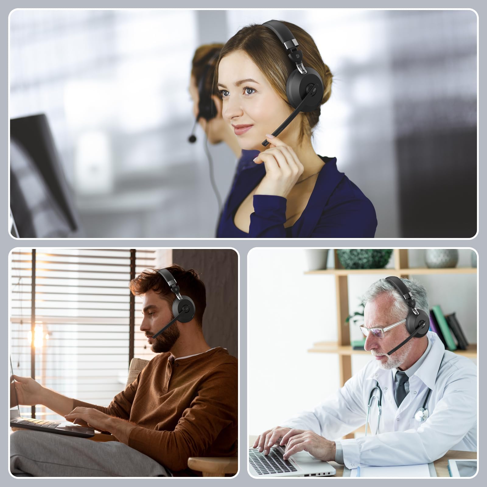 Foto 7 | Auriculares Inalámbricos Dytole Con Micrófono Bluetooth Work, Batería De 60 H - Venta Internacional.