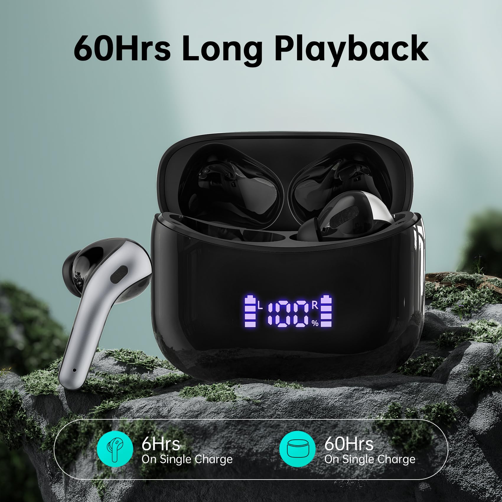 Foto 2 | Auriculares Inalámbricos Zingbird X15 Bluetooth 5.4 60h Playtime Ipx7 - Venta Internacional.