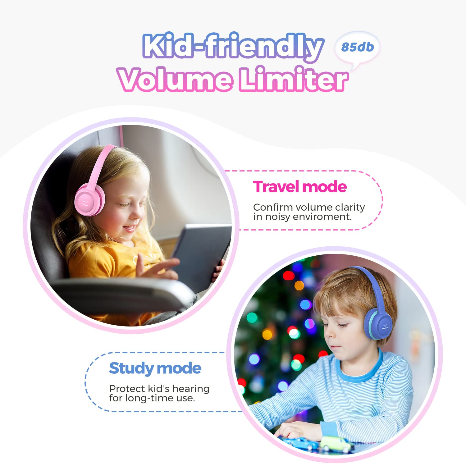Foto 4 pulgar | Auriculares Vinamass A63 Kids Con Límite De Volumen De 85 Db Para Niños Pequeños - Venta Internacional.